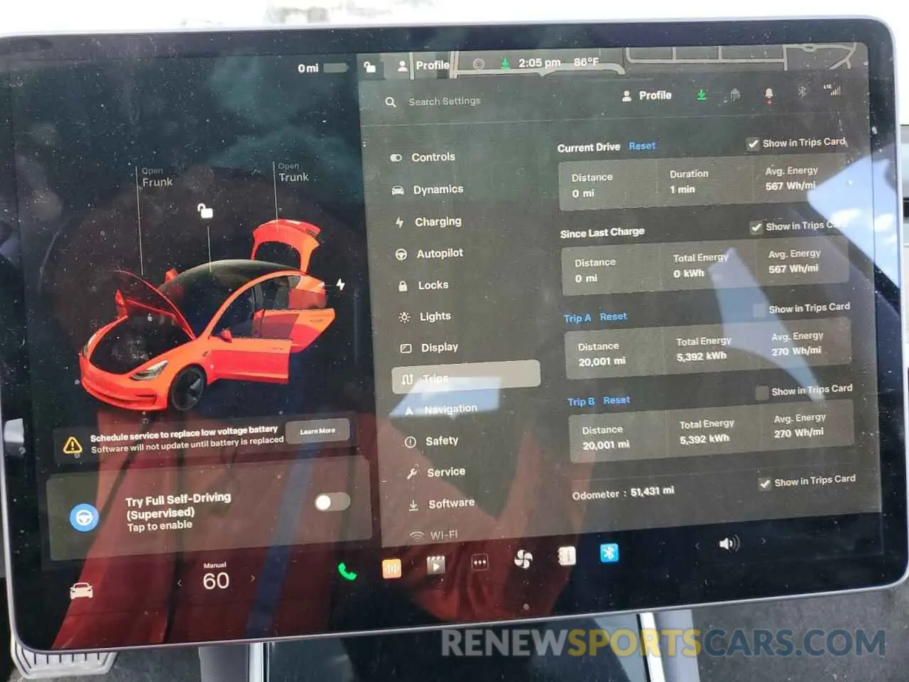 9 Photograph of a damaged car 5YJ3E1EA6KF483052 TESLA MODEL 3 2019