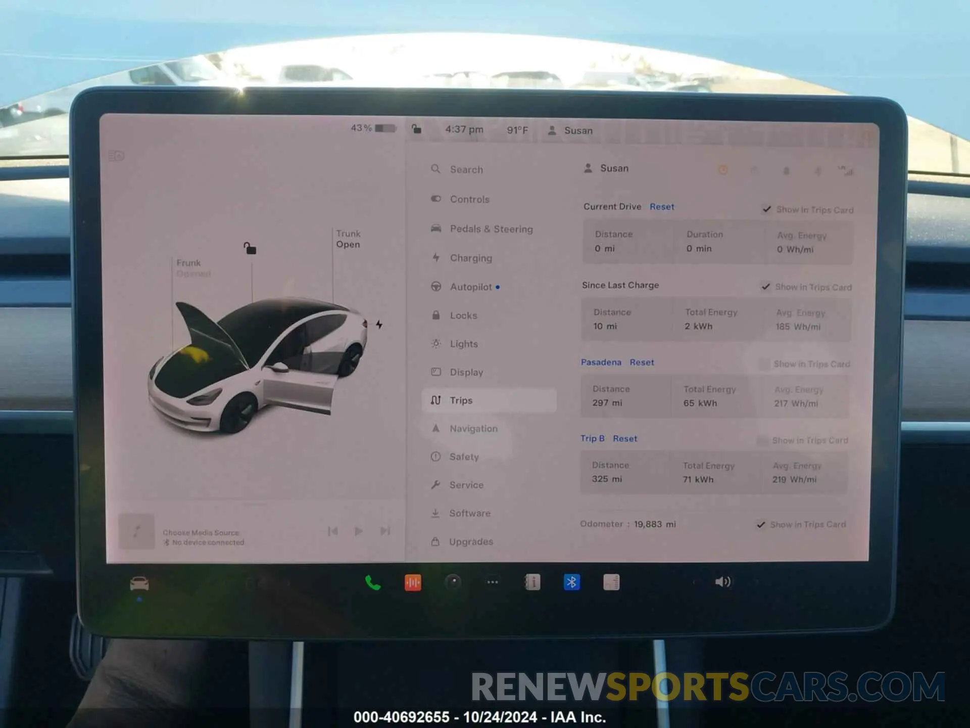 7 Photograph of a damaged car 5YJ3E1EA6KF485190 TESLA MODEL 3 2019