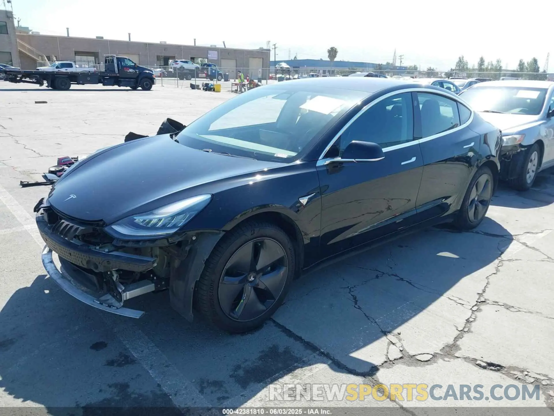 2 Photograph of a damaged car 5YJ3E1EA7KF298184 TESLA MODEL 3 2019