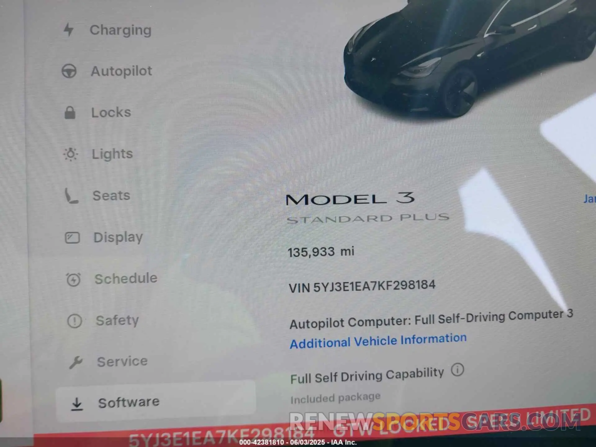 7 Photograph of a damaged car 5YJ3E1EA7KF298184 TESLA MODEL 3 2019
