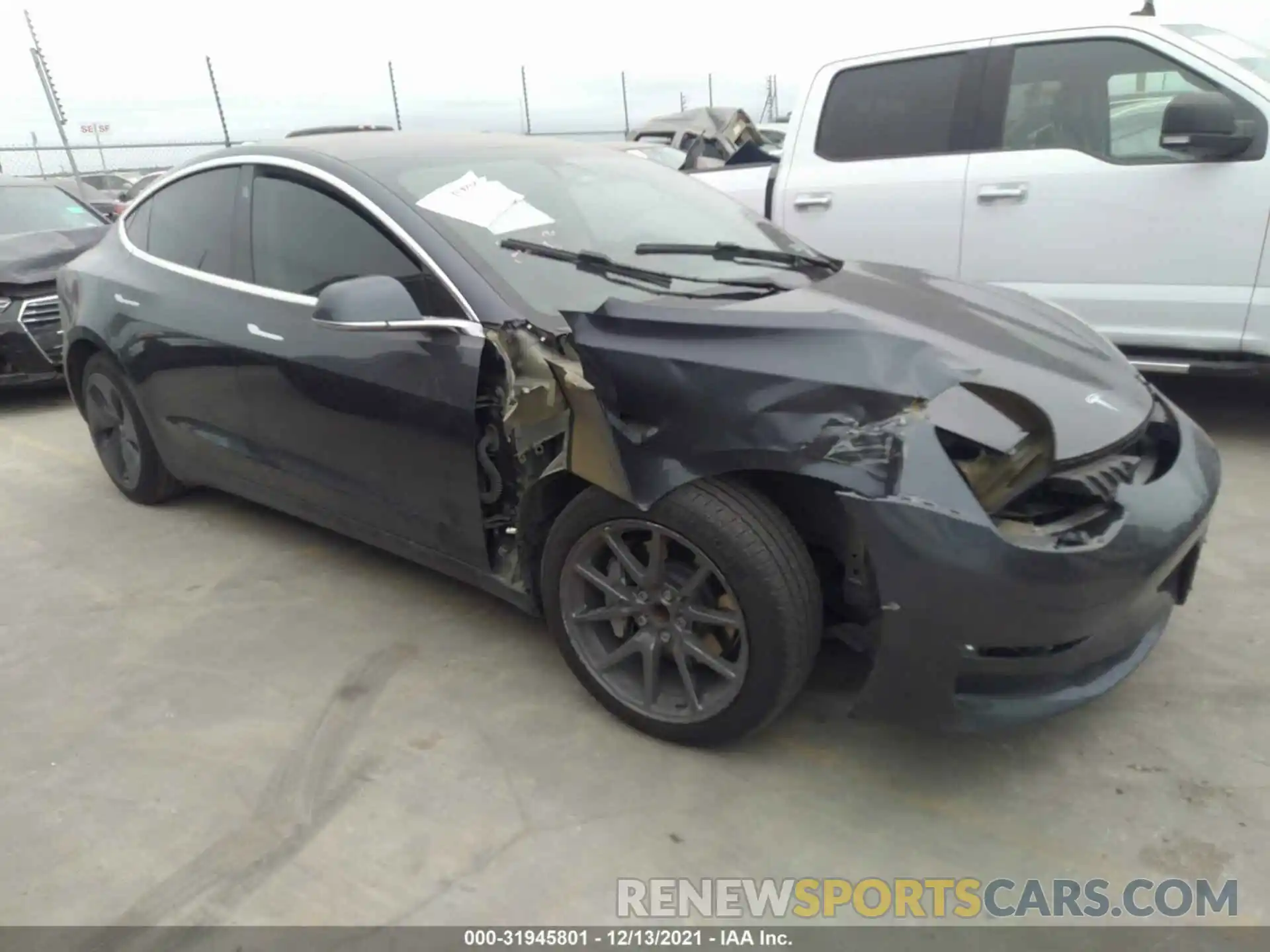 1 Photograph of a damaged car 5YJ3E1EA7KF298816 TESLA MODEL 3 2019