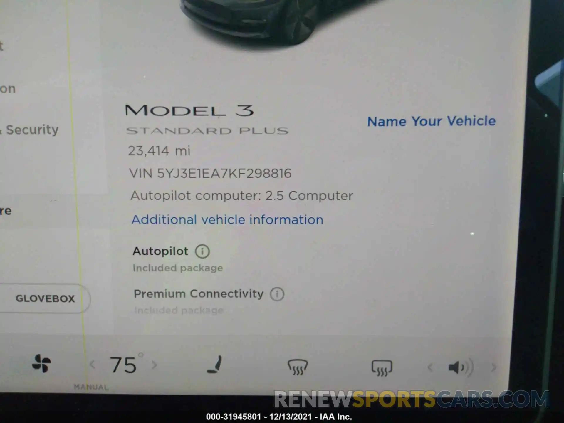 7 Photograph of a damaged car 5YJ3E1EA7KF298816 TESLA MODEL 3 2019