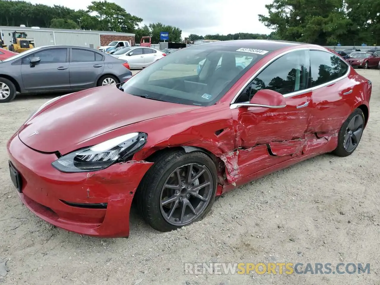 1 Photograph of a damaged car 5YJ3E1EA7KF298895 TESLA MODEL 3 2019