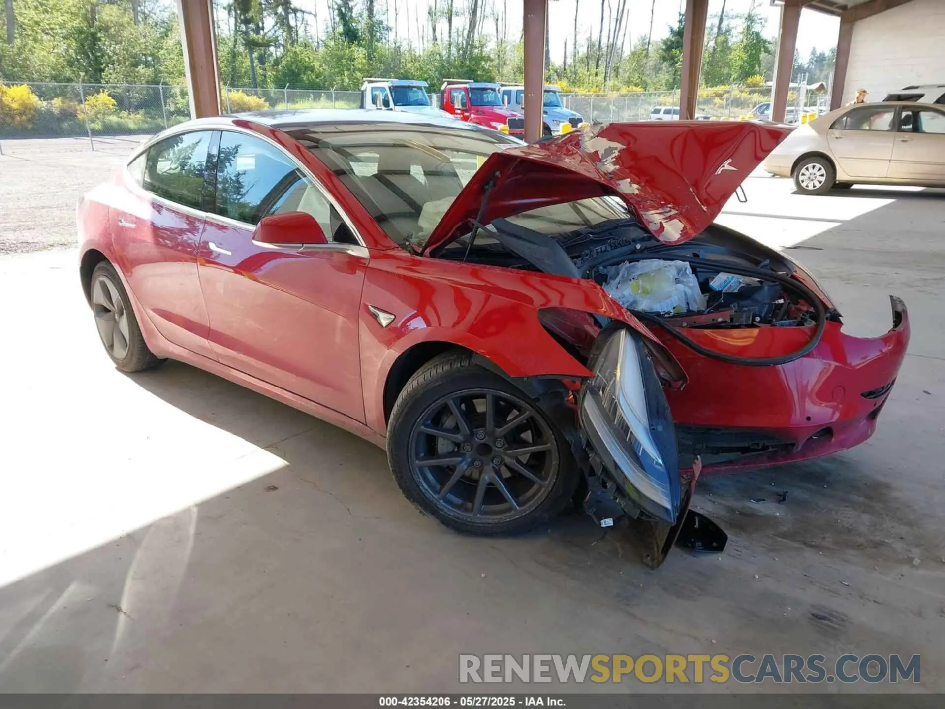 1 Photograph of a damaged car 5YJ3E1EA7KF299156 TESLA MODEL 3 2019