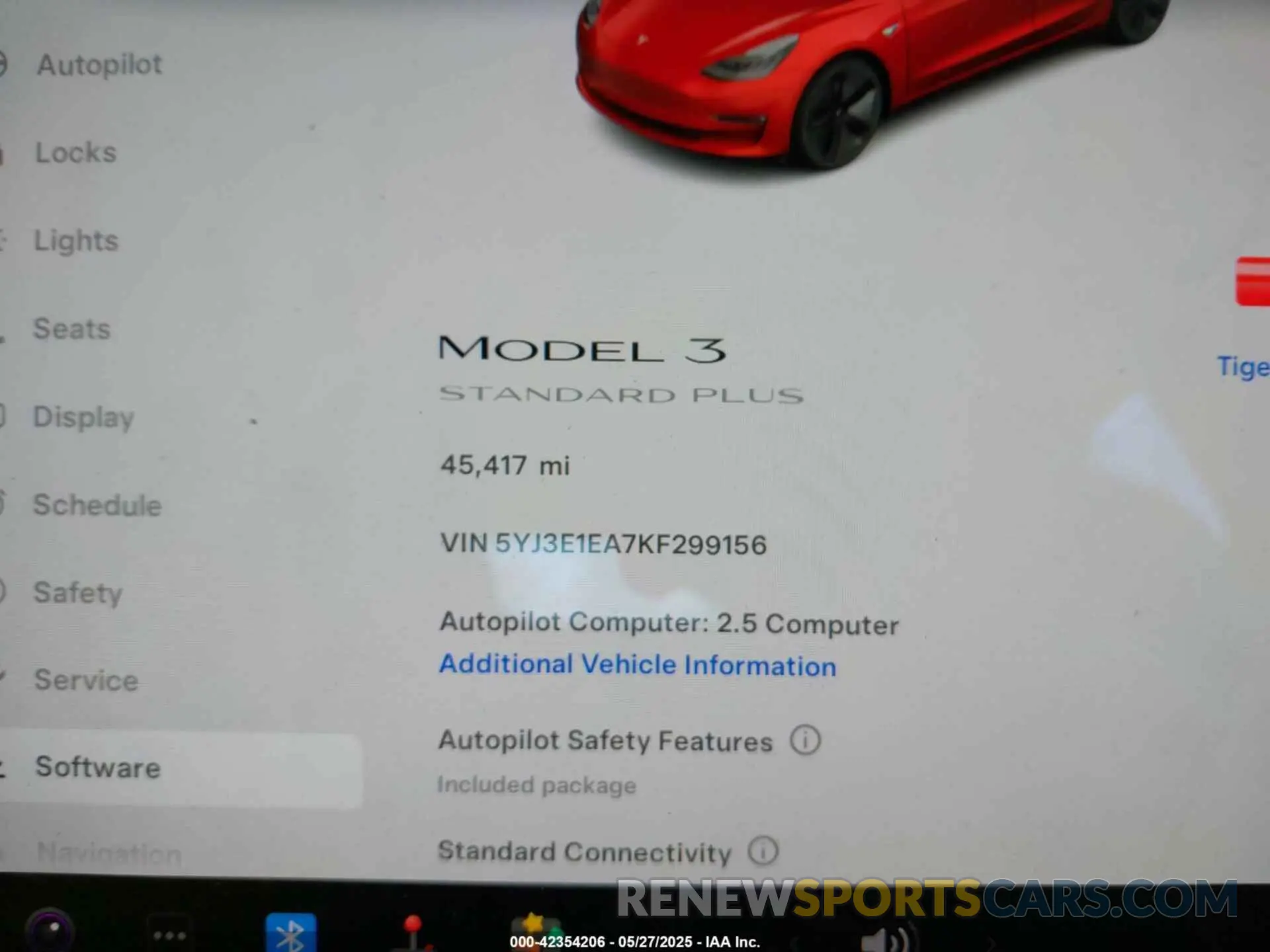 7 Photograph of a damaged car 5YJ3E1EA7KF299156 TESLA MODEL 3 2019
