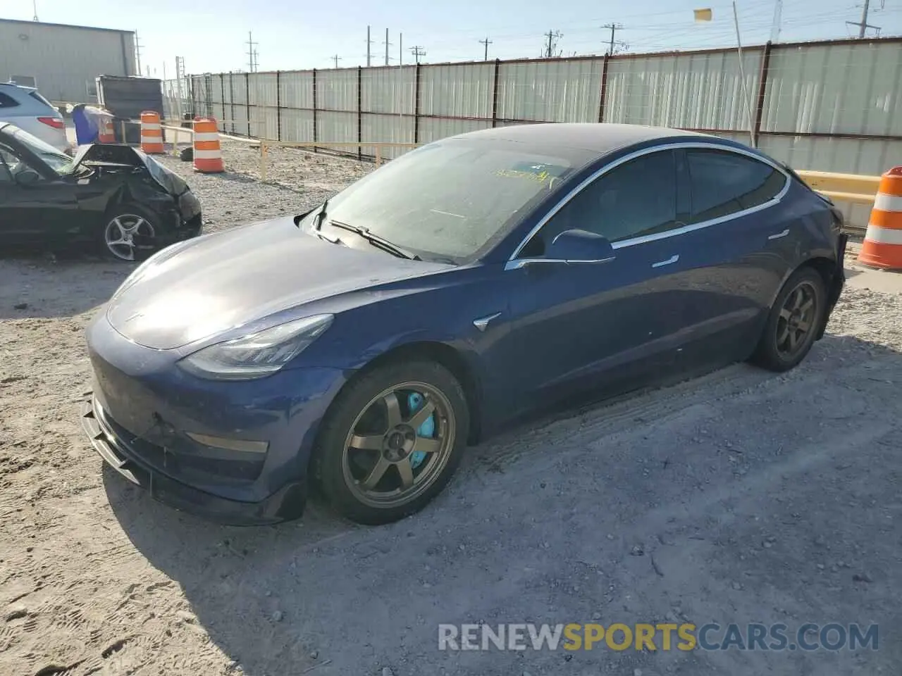 1 Photograph of a damaged car 5YJ3E1EA7KF299206 TESLA MODEL 3 2019