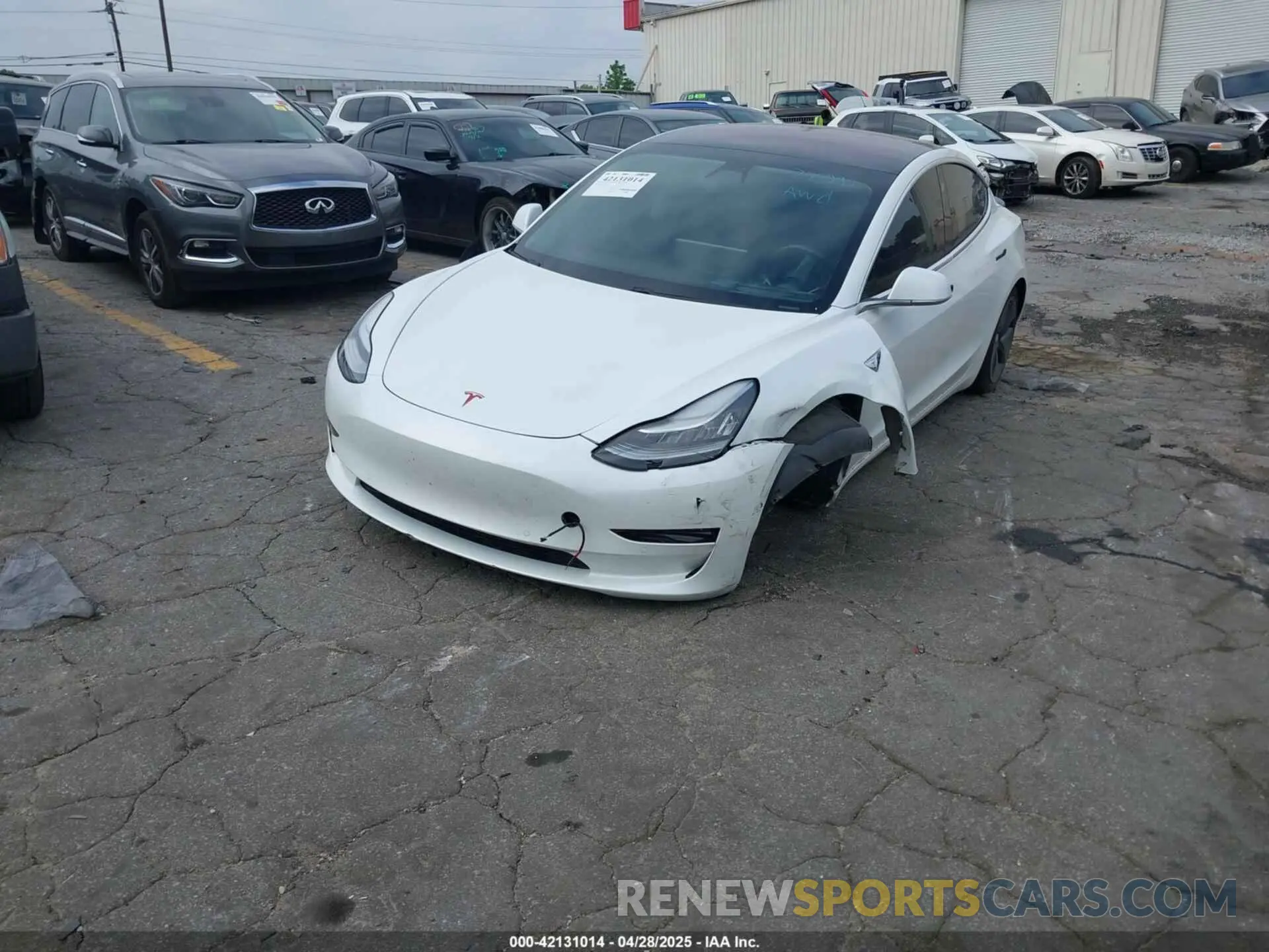 2 Photograph of a damaged car 5YJ3E1EA7KF299724 TESLA MODEL 3 2019