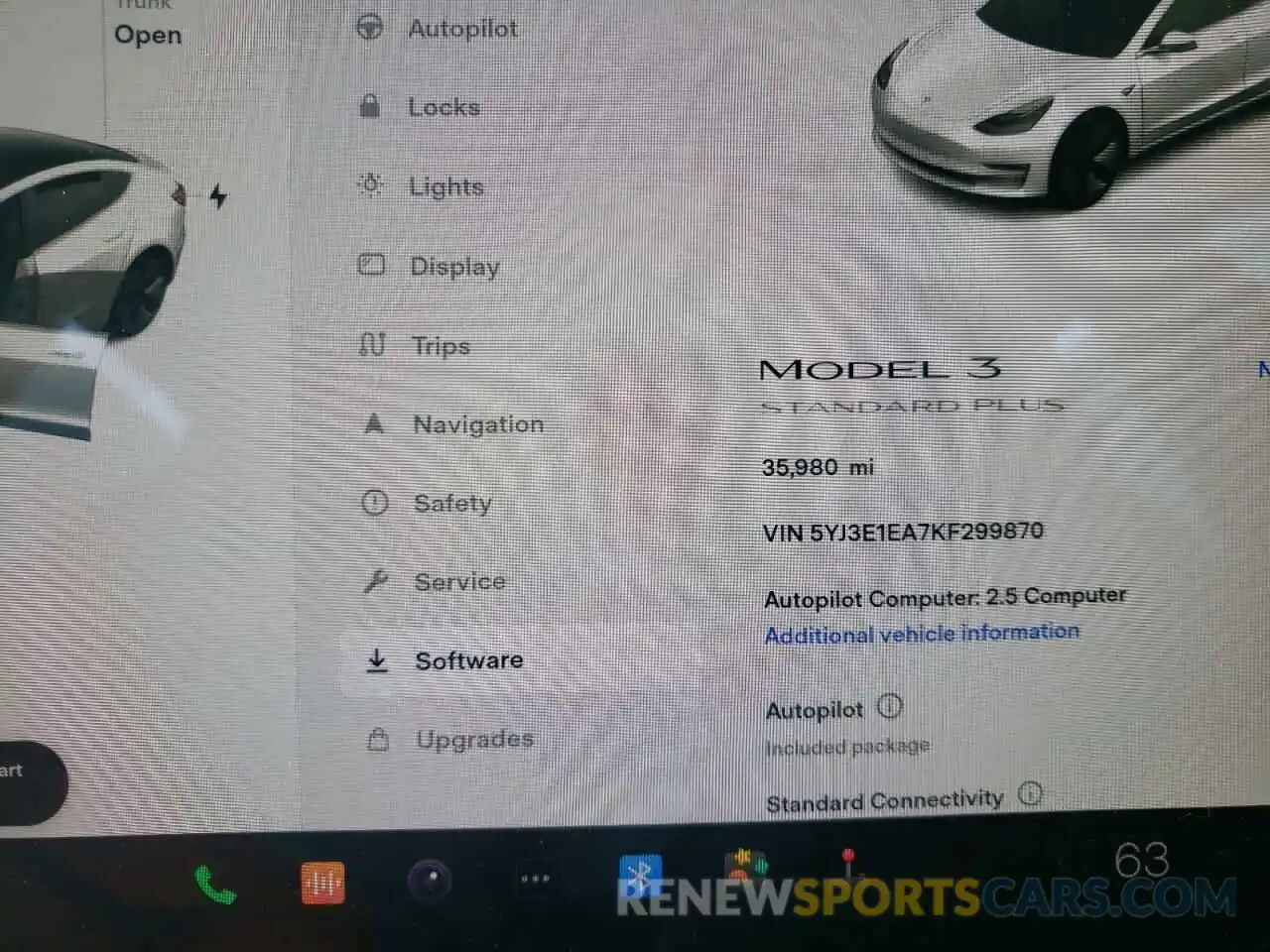 8 Photograph of a damaged car 5YJ3E1EA7KF299870 TESLA MODEL 3 2019