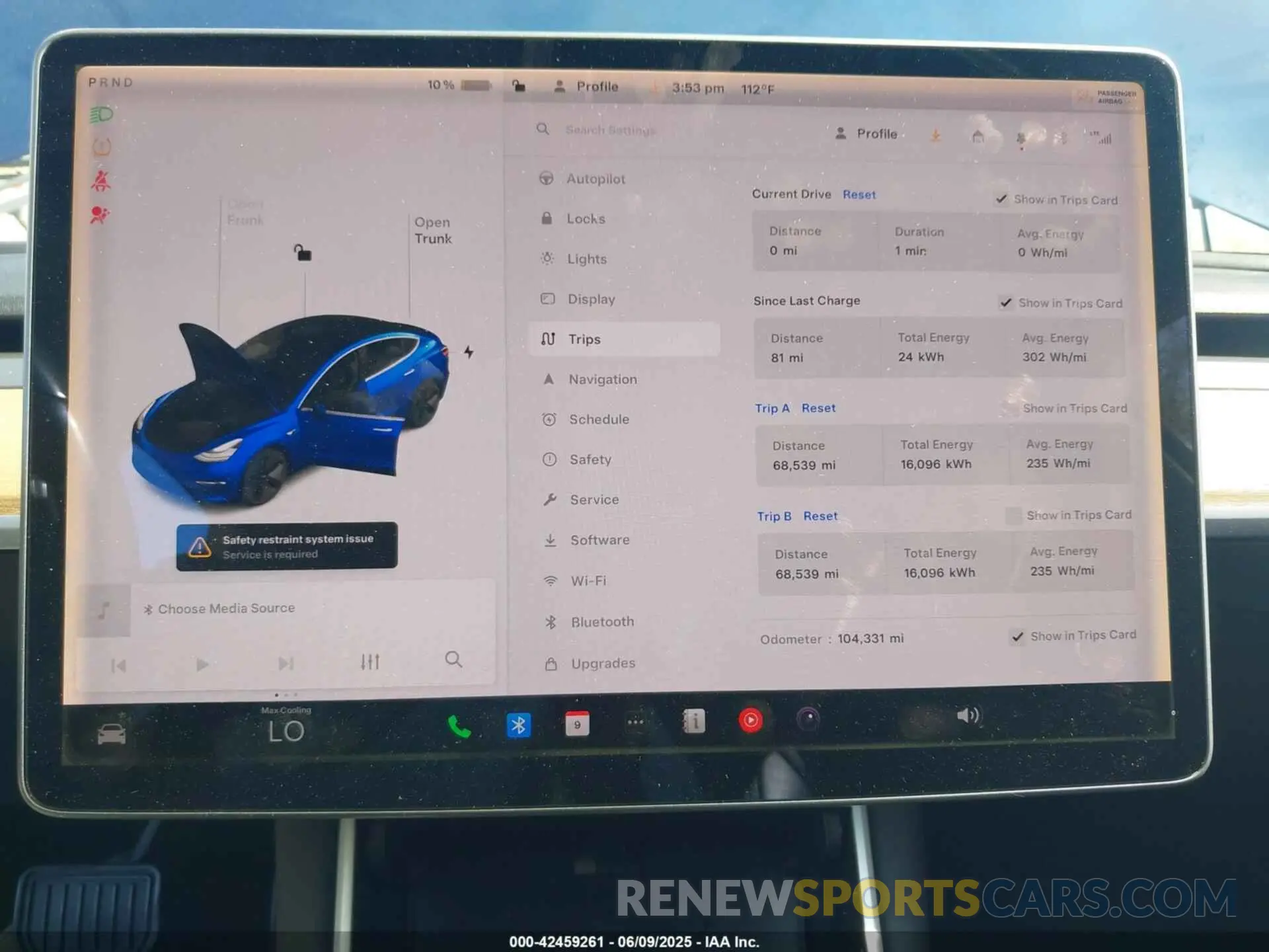 7 Photograph of a damaged car 5YJ3E1EA7KF308860 TESLA MODEL 3 2019