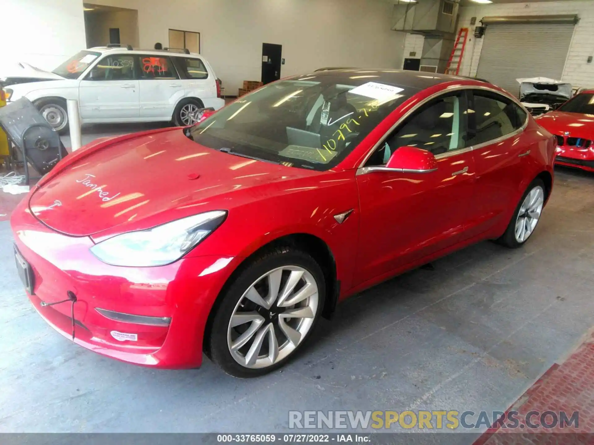 2 Photograph of a damaged car 5YJ3E1EA7KF311905 TESLA MODEL 3 2019