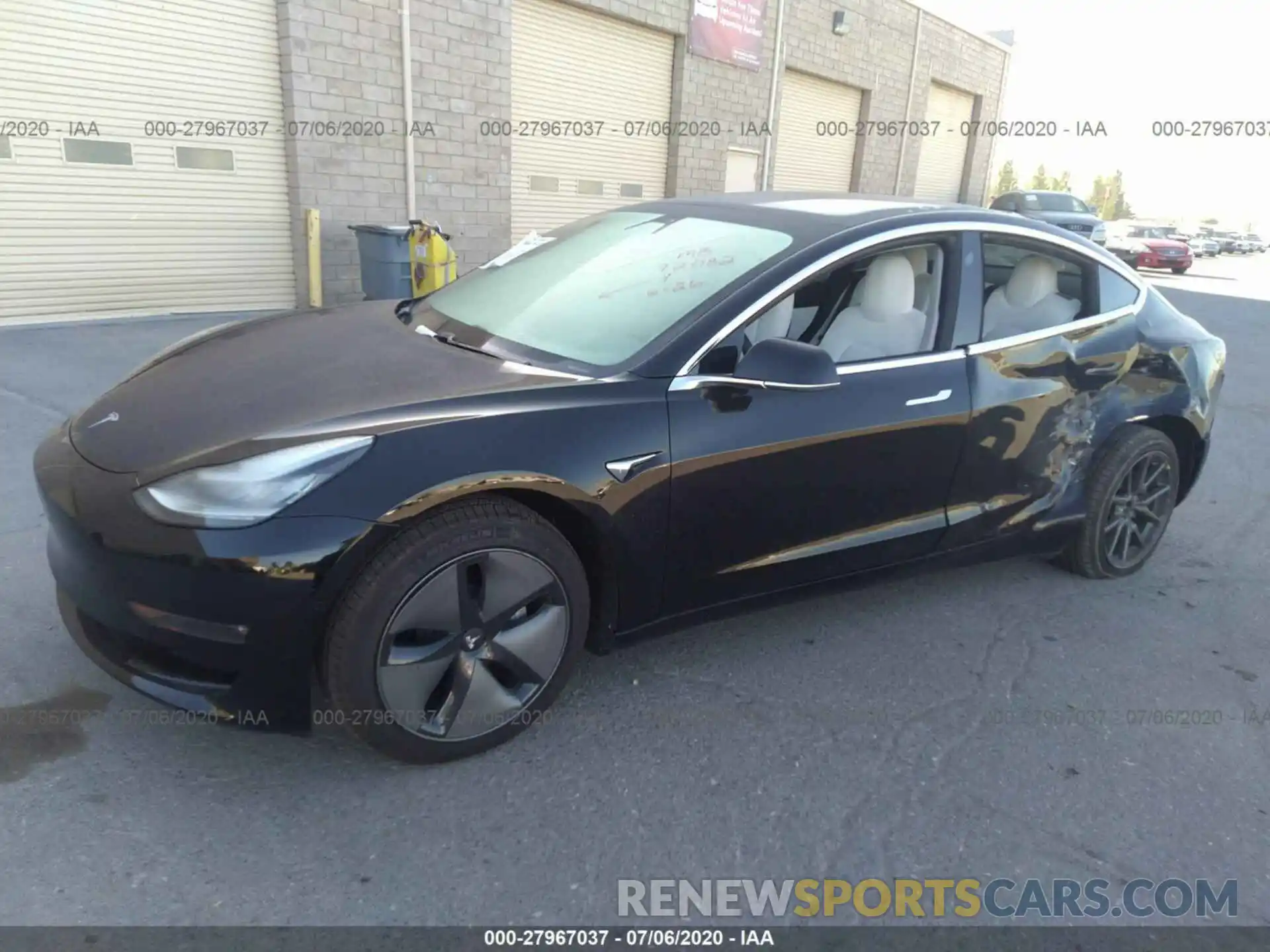 2 Photograph of a damaged car 5YJ3E1EA7KF312102 TESLA MODEL 3 2019