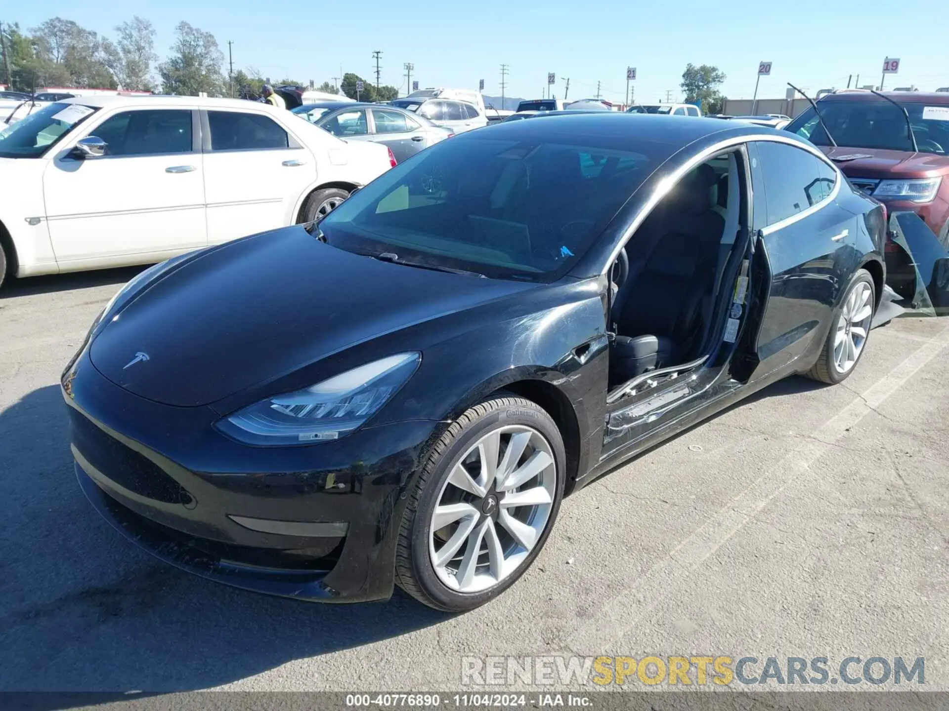 2 Photograph of a damaged car 5YJ3E1EA7KF314237 TESLA MODEL 3 2019