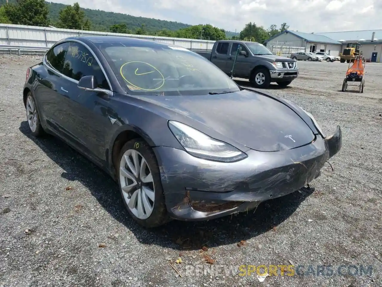 1 Photograph of a damaged car 5YJ3E1EA7KF314318 TESLA MODEL 3 2019