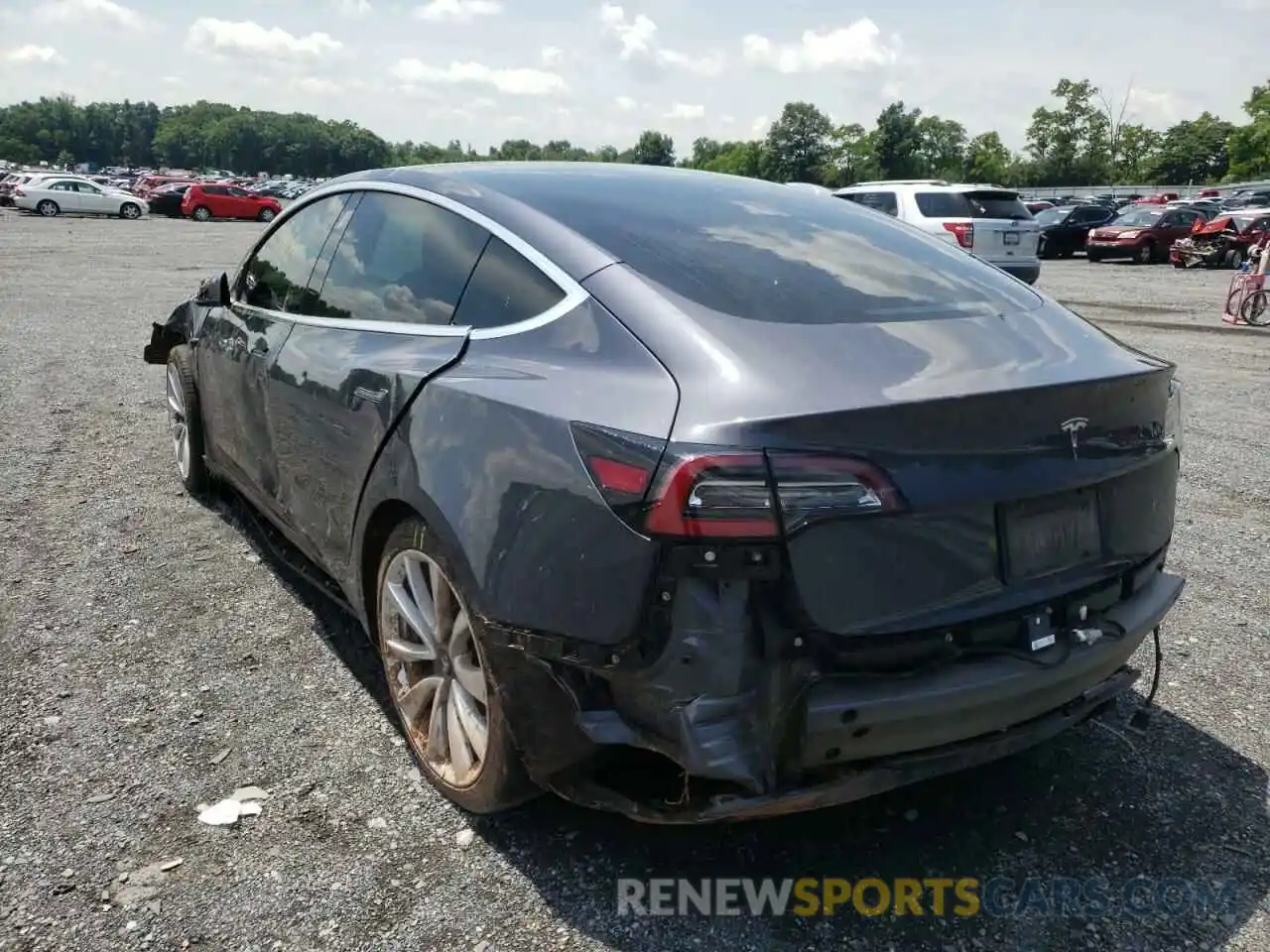 3 Photograph of a damaged car 5YJ3E1EA7KF314318 TESLA MODEL 3 2019