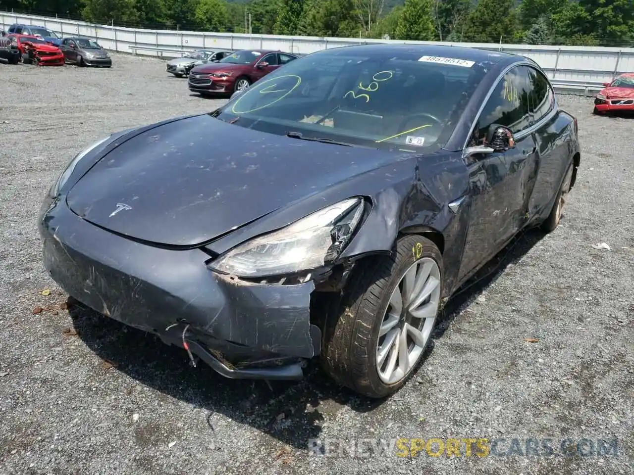 9 Photograph of a damaged car 5YJ3E1EA7KF314318 TESLA MODEL 3 2019