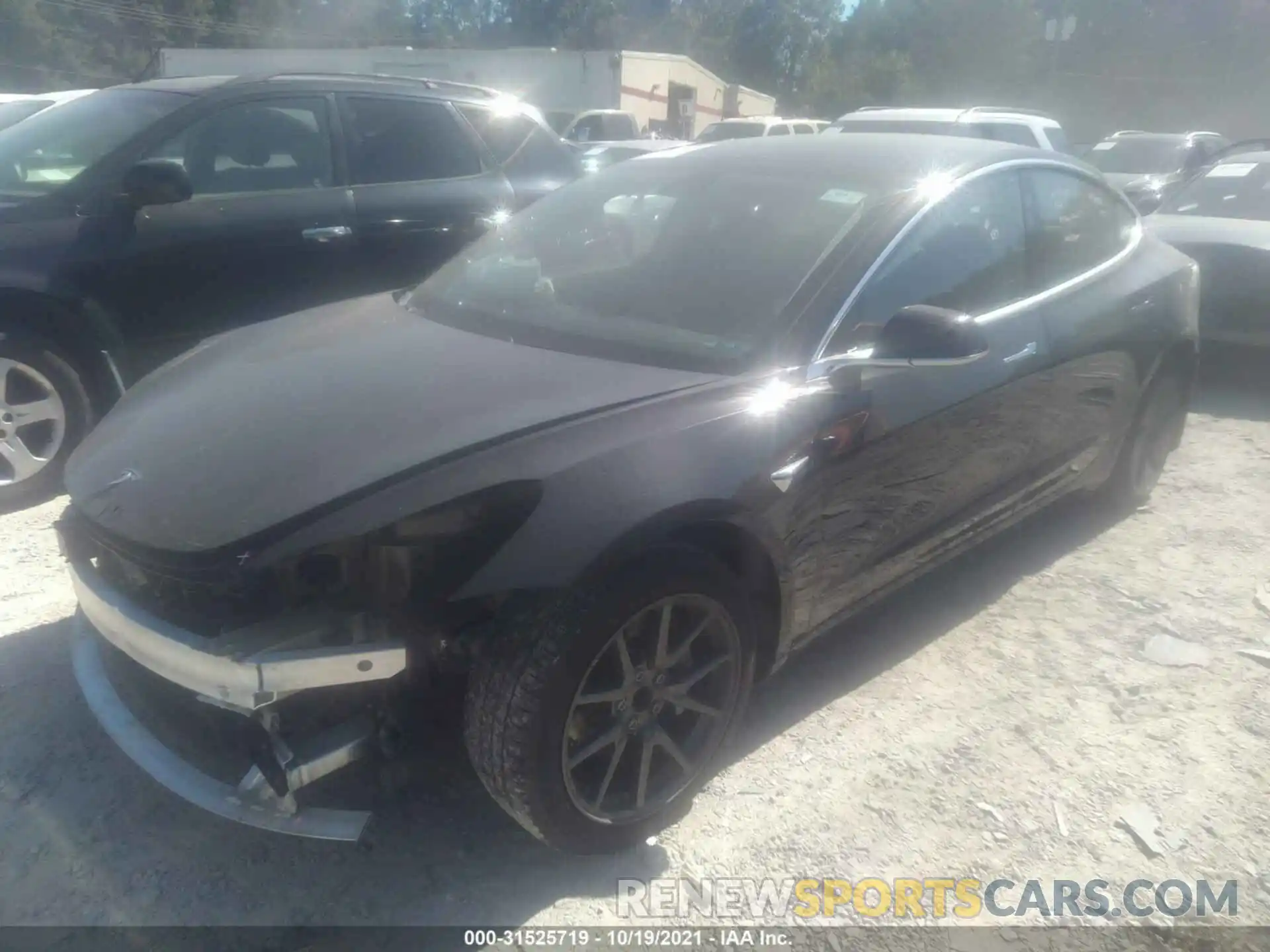 2 Photograph of a damaged car 5YJ3E1EA7KF316909 TESLA MODEL 3 2019