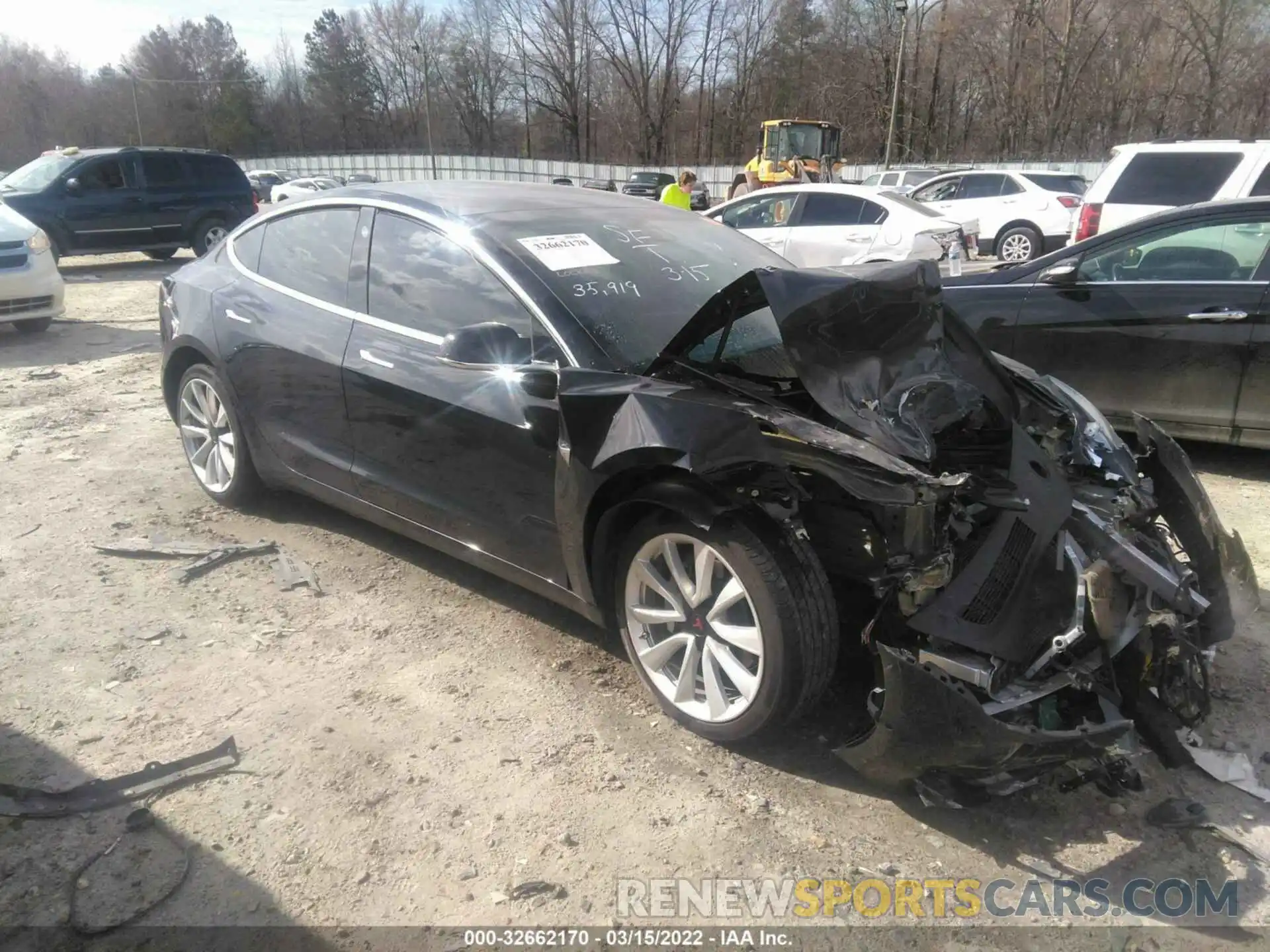 1 Photograph of a damaged car 5YJ3E1EA7KF317557 TESLA MODEL 3 2019