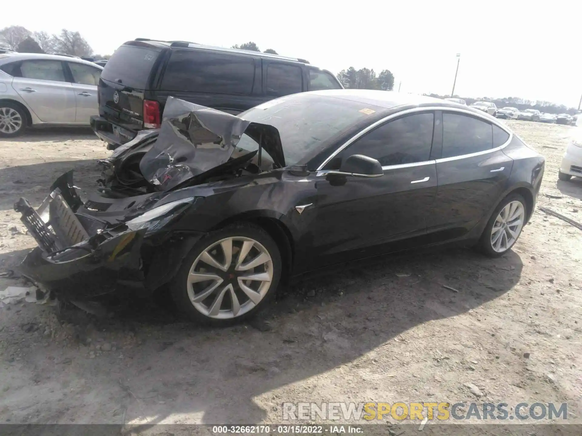 2 Photograph of a damaged car 5YJ3E1EA7KF317557 TESLA MODEL 3 2019