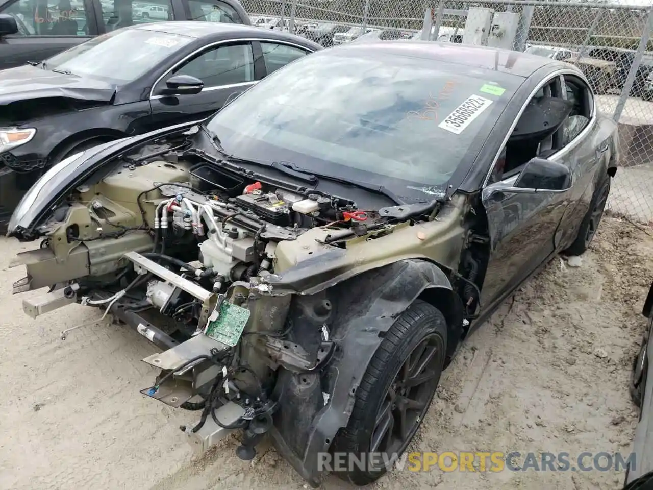 2 Photograph of a damaged car 5YJ3E1EA7KF321558 TESLA MODEL 3 2019