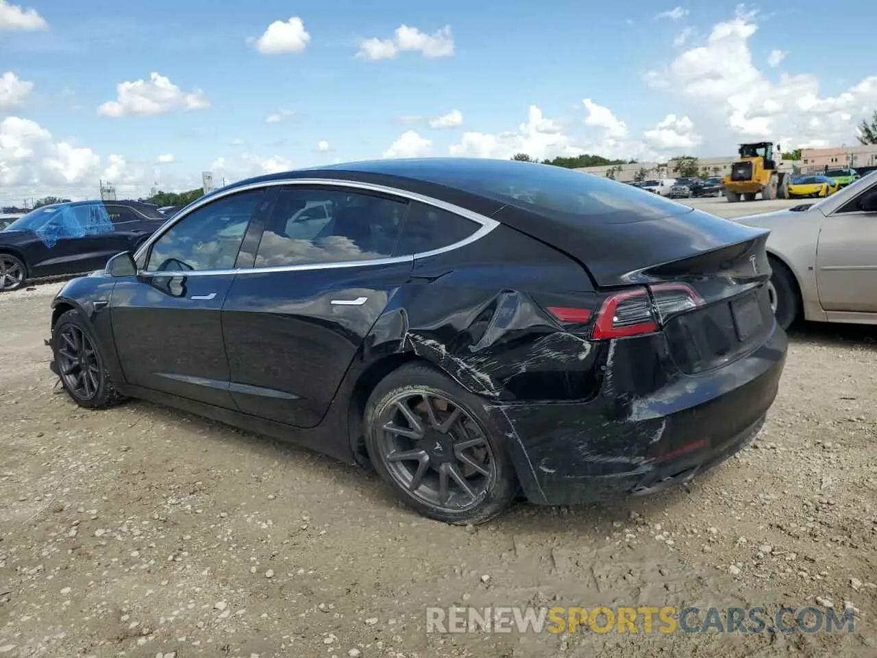 2 Photograph of a damaged car 5YJ3E1EA7KF324007 TESLA MODEL 3 2019