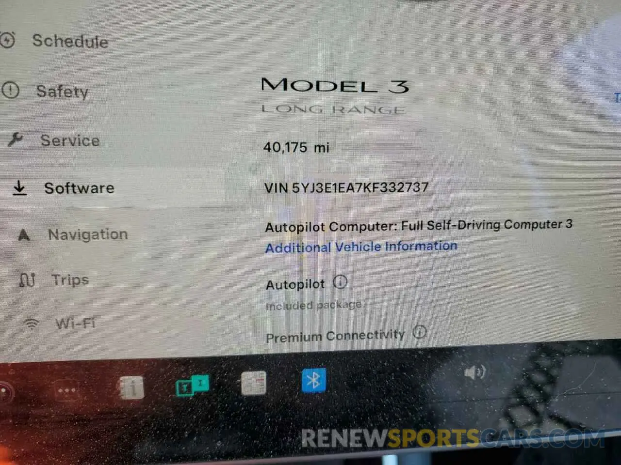 9 Photograph of a damaged car 5YJ3E1EA7KF332737 TESLA MODEL 3 2019