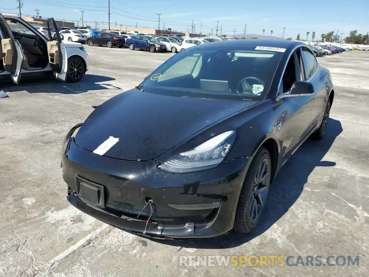 2 Photograph of a damaged car 5YJ3E1EA7KF362028 TESLA MODEL 3 2019