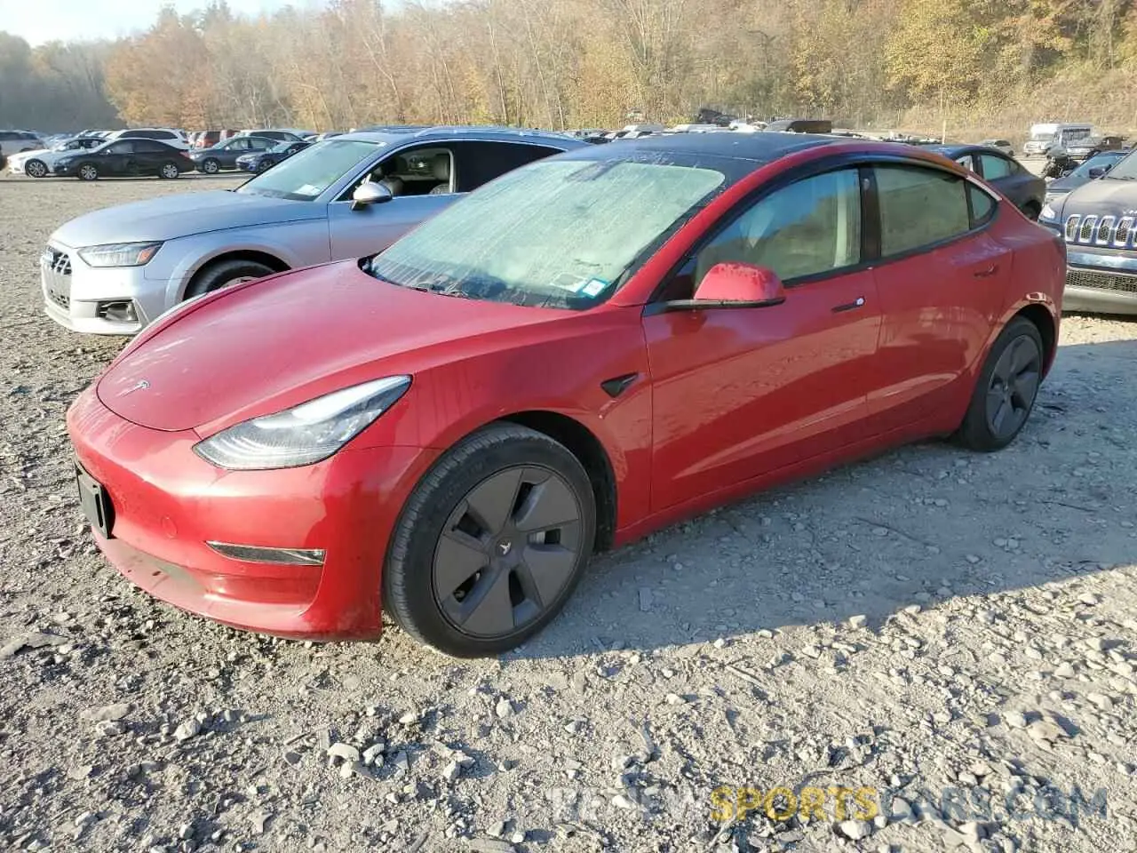 1 Photograph of a damaged car 5YJ3E1EA7KF394848 TESLA MODEL 3 2019