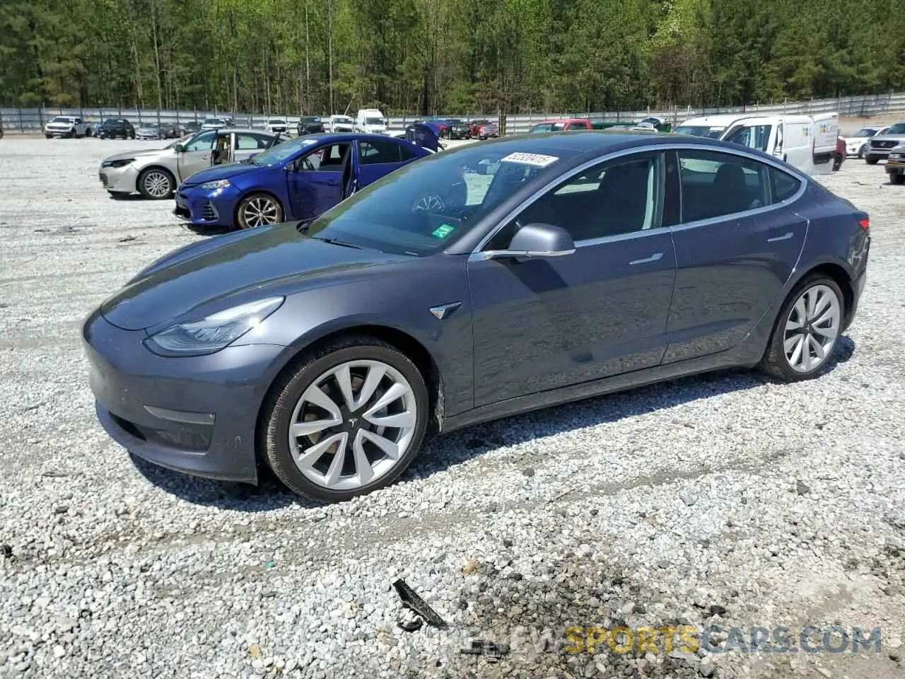 1 Photograph of a damaged car 5YJ3E1EA7KF397524 TESLA MODEL 3 2019