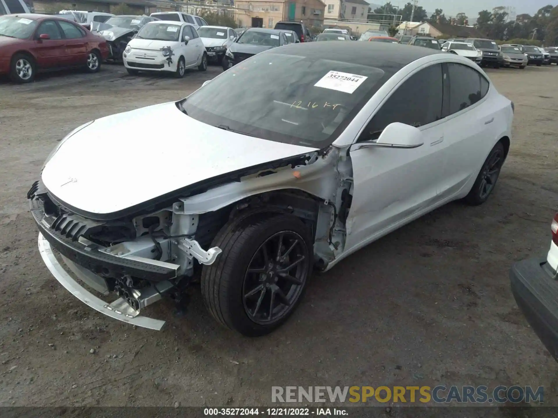 2 Photograph of a damaged car 5YJ3E1EA7KF401149 TESLA MODEL 3 2019