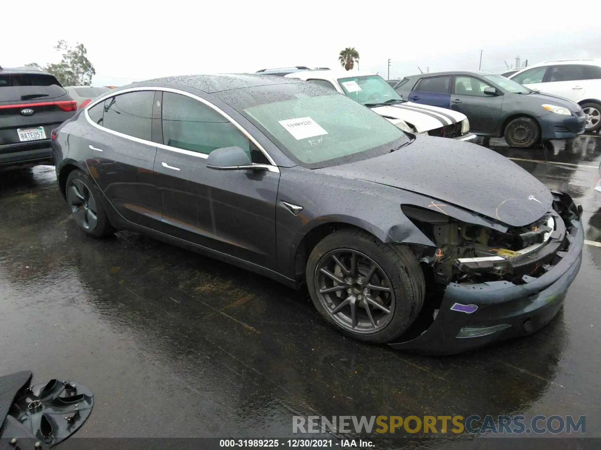 1 Photograph of a damaged car 5YJ3E1EA7KF411275 TESLA MODEL 3 2019