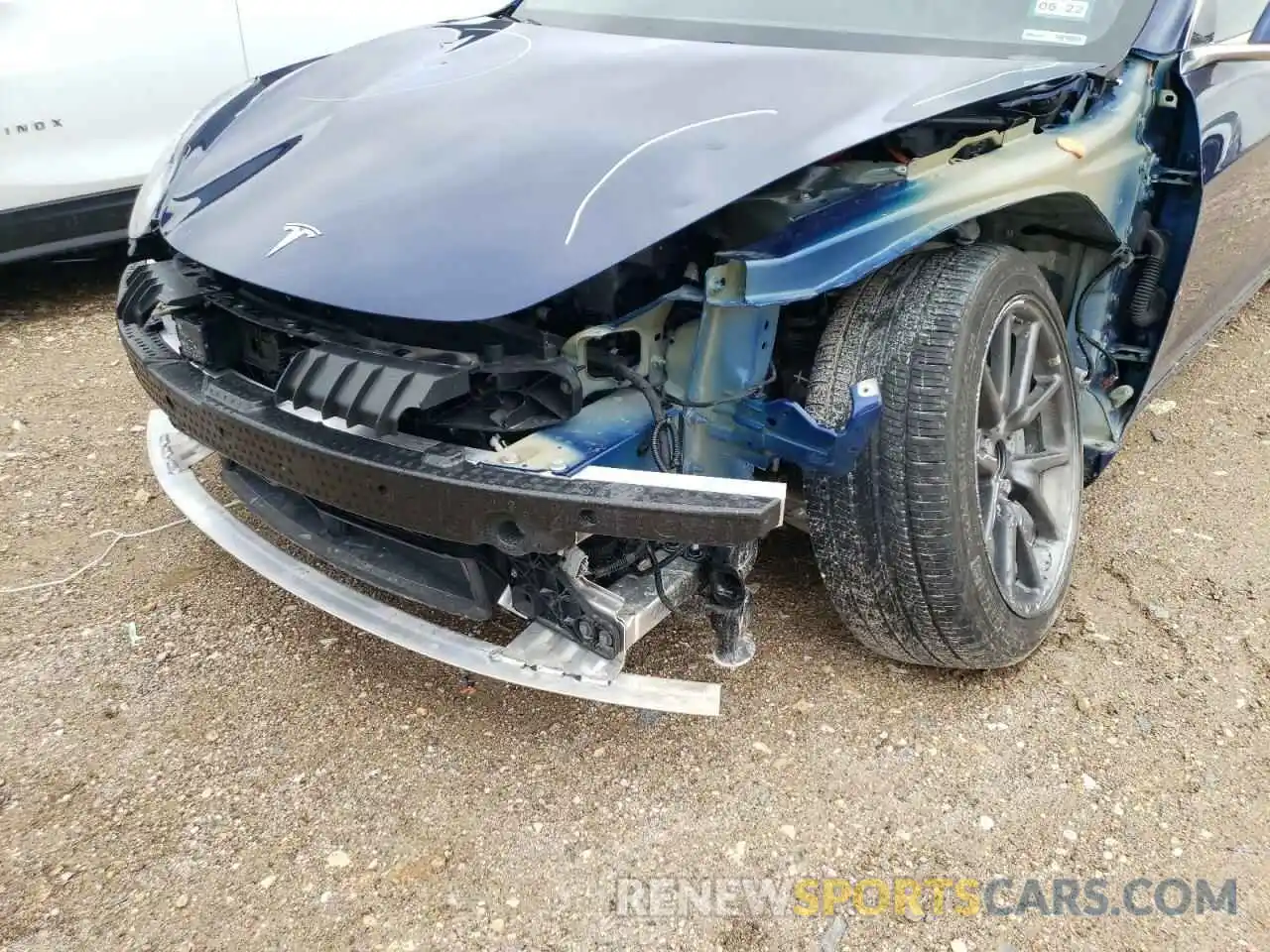 9 Photograph of a damaged car 5YJ3E1EA7KF411762 TESLA MODEL 3 2019