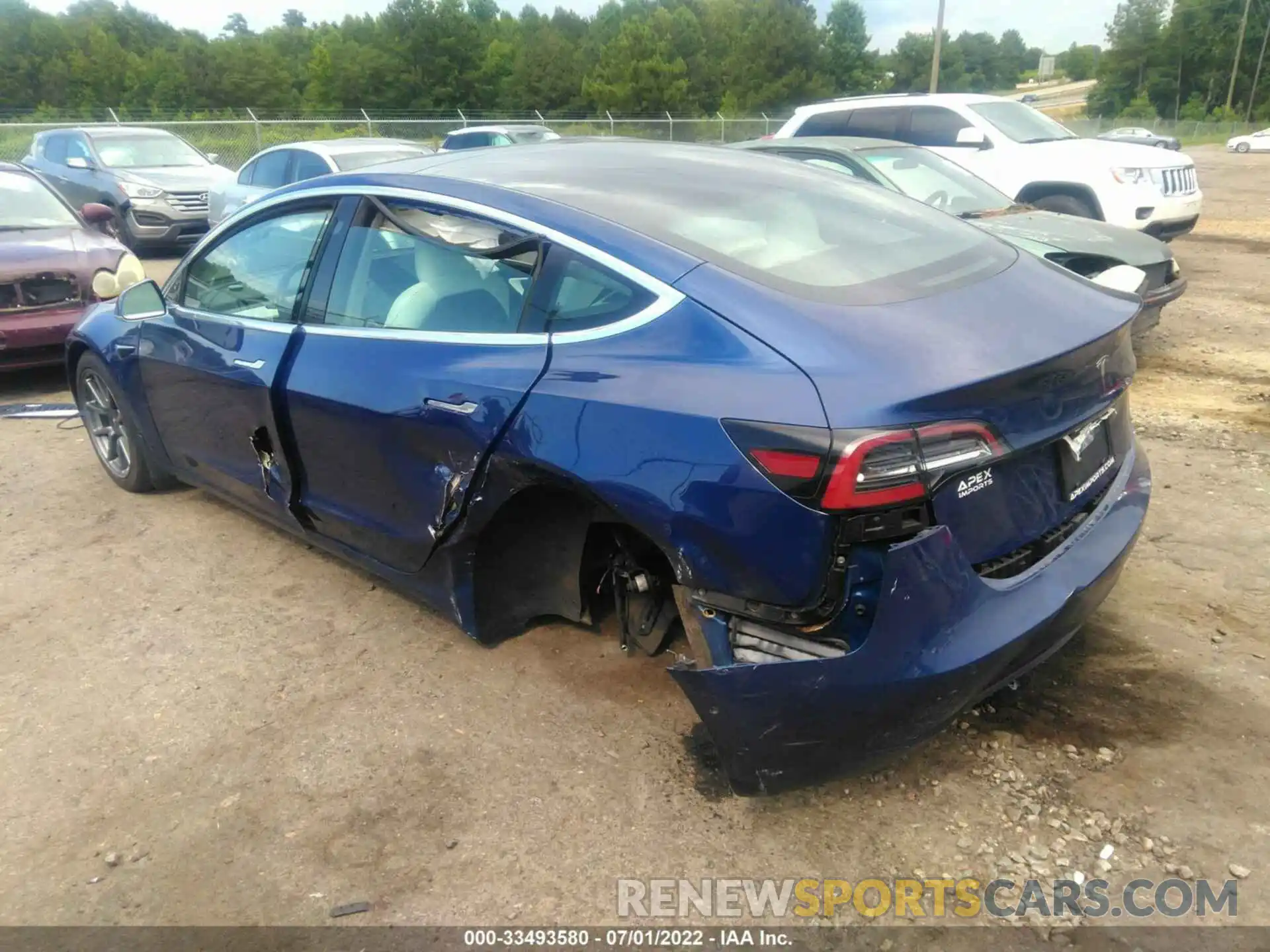 3 Photograph of a damaged car 5YJ3E1EA7KF419294 TESLA MODEL 3 2019