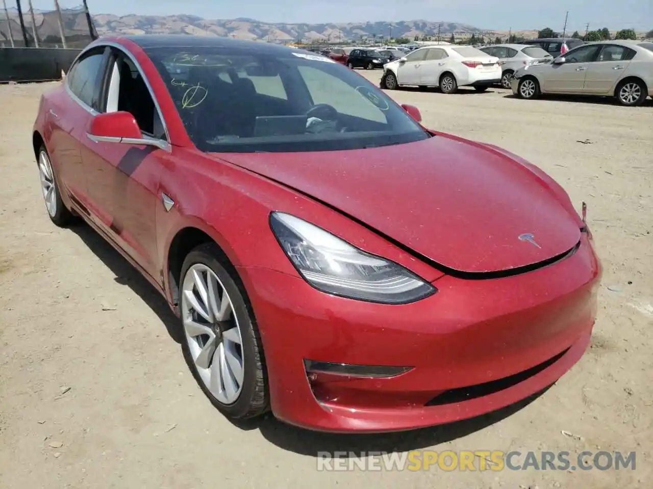 1 Photograph of a damaged car 5YJ3E1EA7KF428433 TESLA MODEL 3 2019