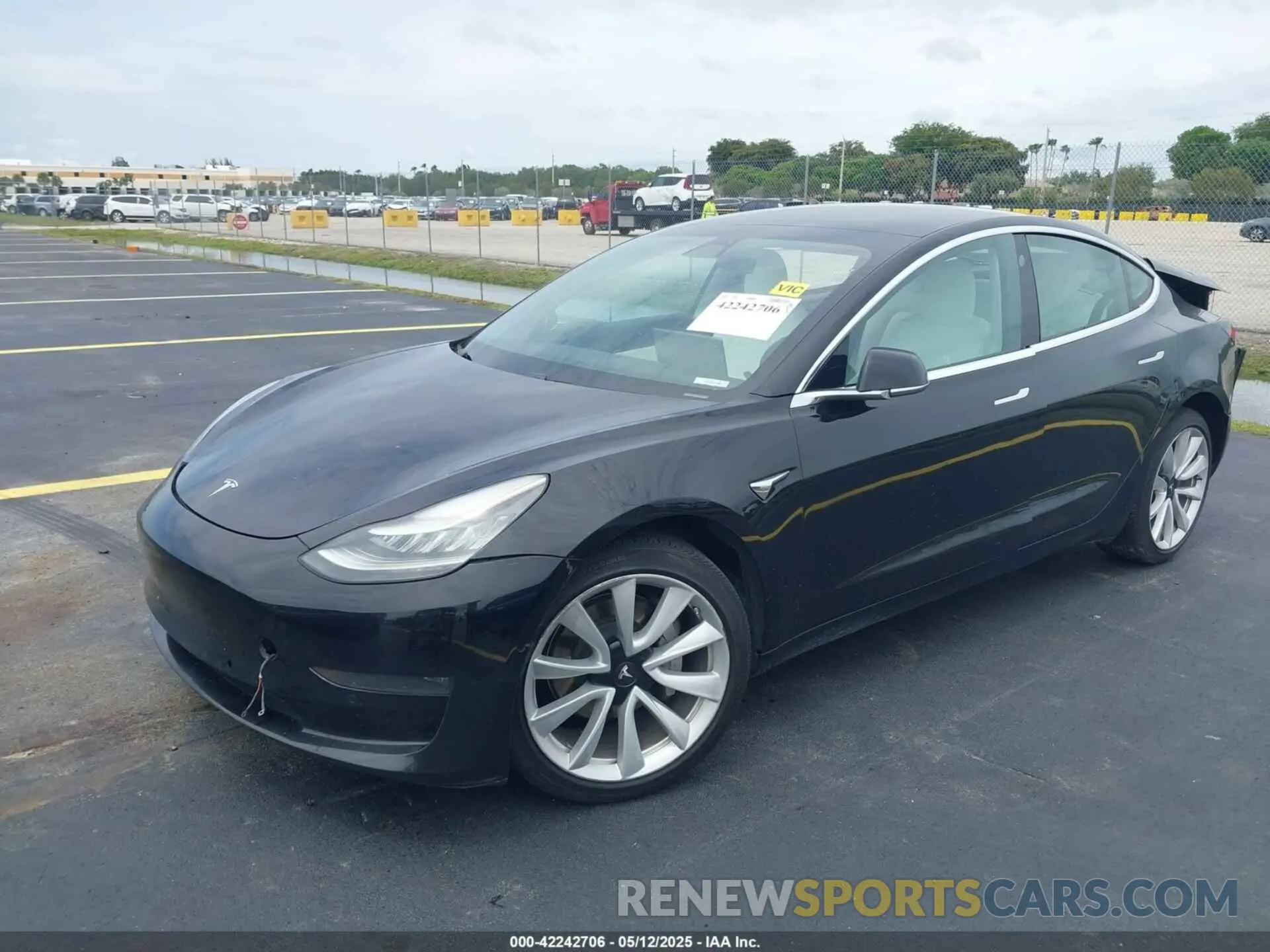2 Photograph of a damaged car 5YJ3E1EA7KF431980 TESLA MODEL 3 2019