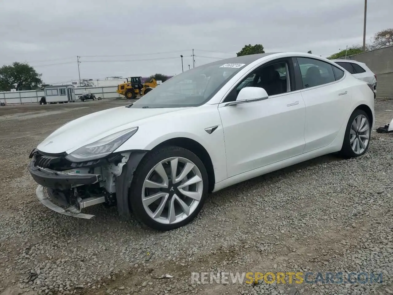 1 Photograph of a damaged car 5YJ3E1EA7KF434538 TESLA MODEL 3 2019