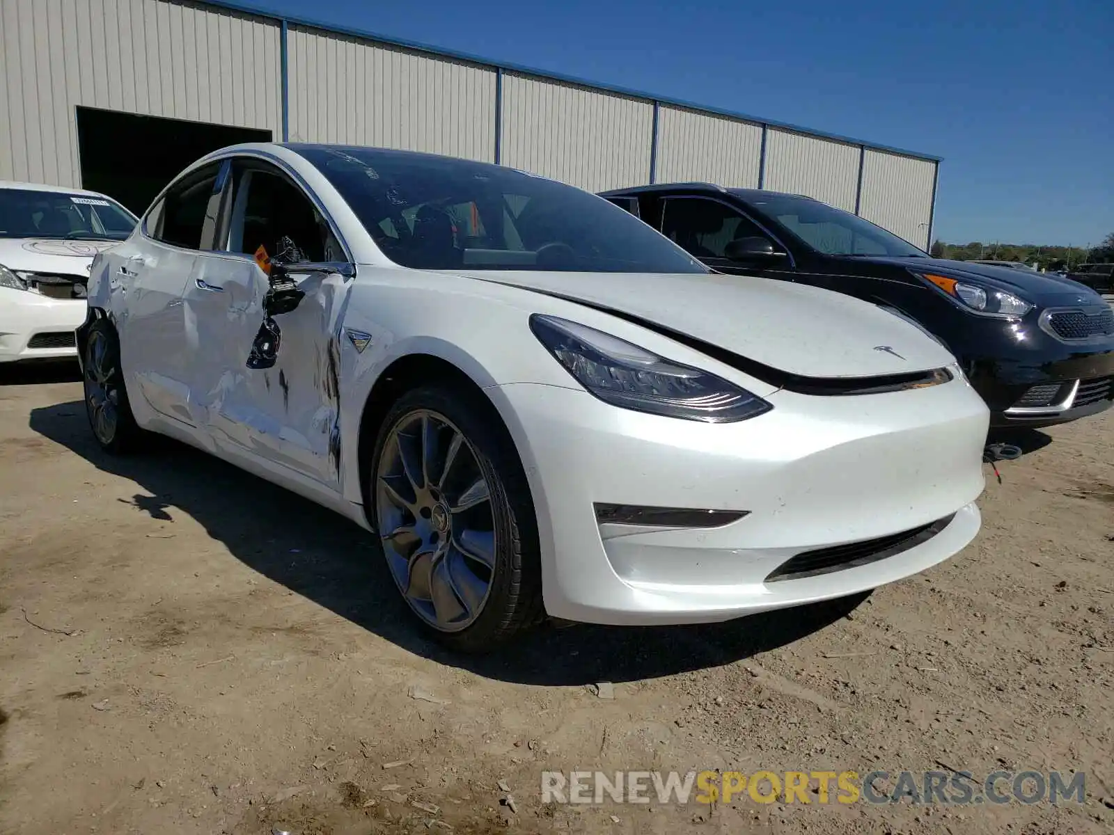 1 Photograph of a damaged car 5YJ3E1EA7KF446494 TESLA MODEL 3 2019