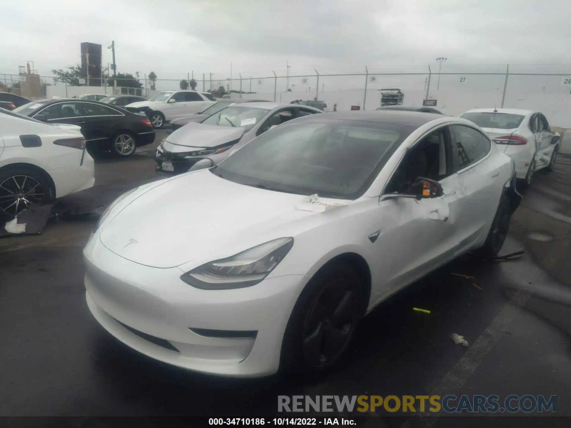 2 Photograph of a damaged car 5YJ3E1EA7KF466843 TESLA MODEL 3 2019