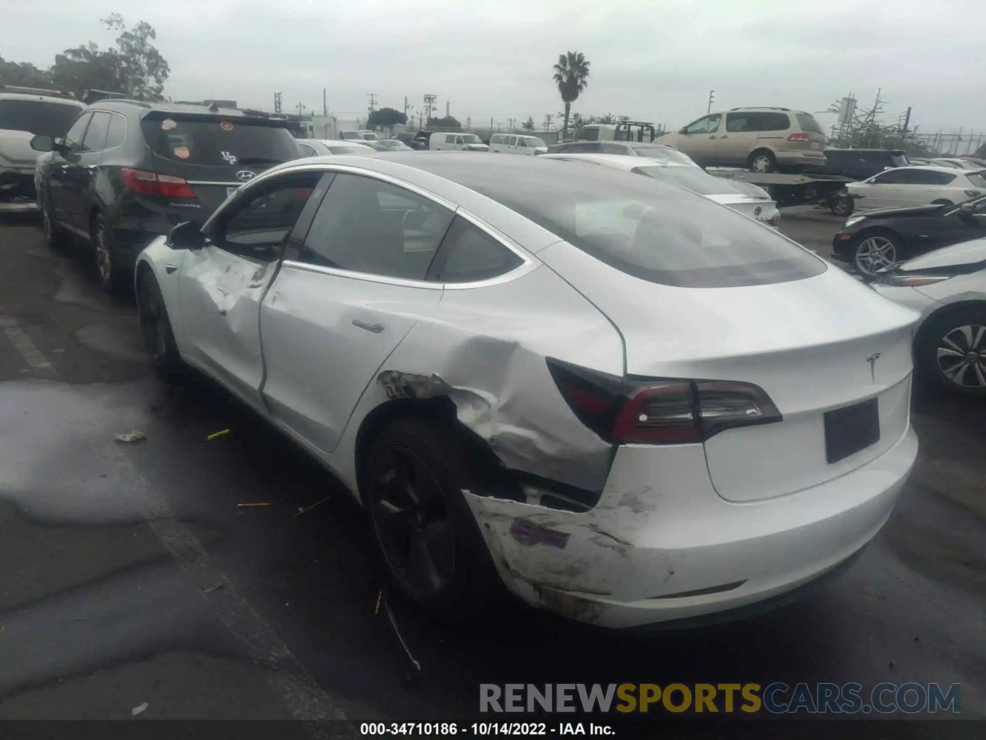 3 Photograph of a damaged car 5YJ3E1EA7KF466843 TESLA MODEL 3 2019