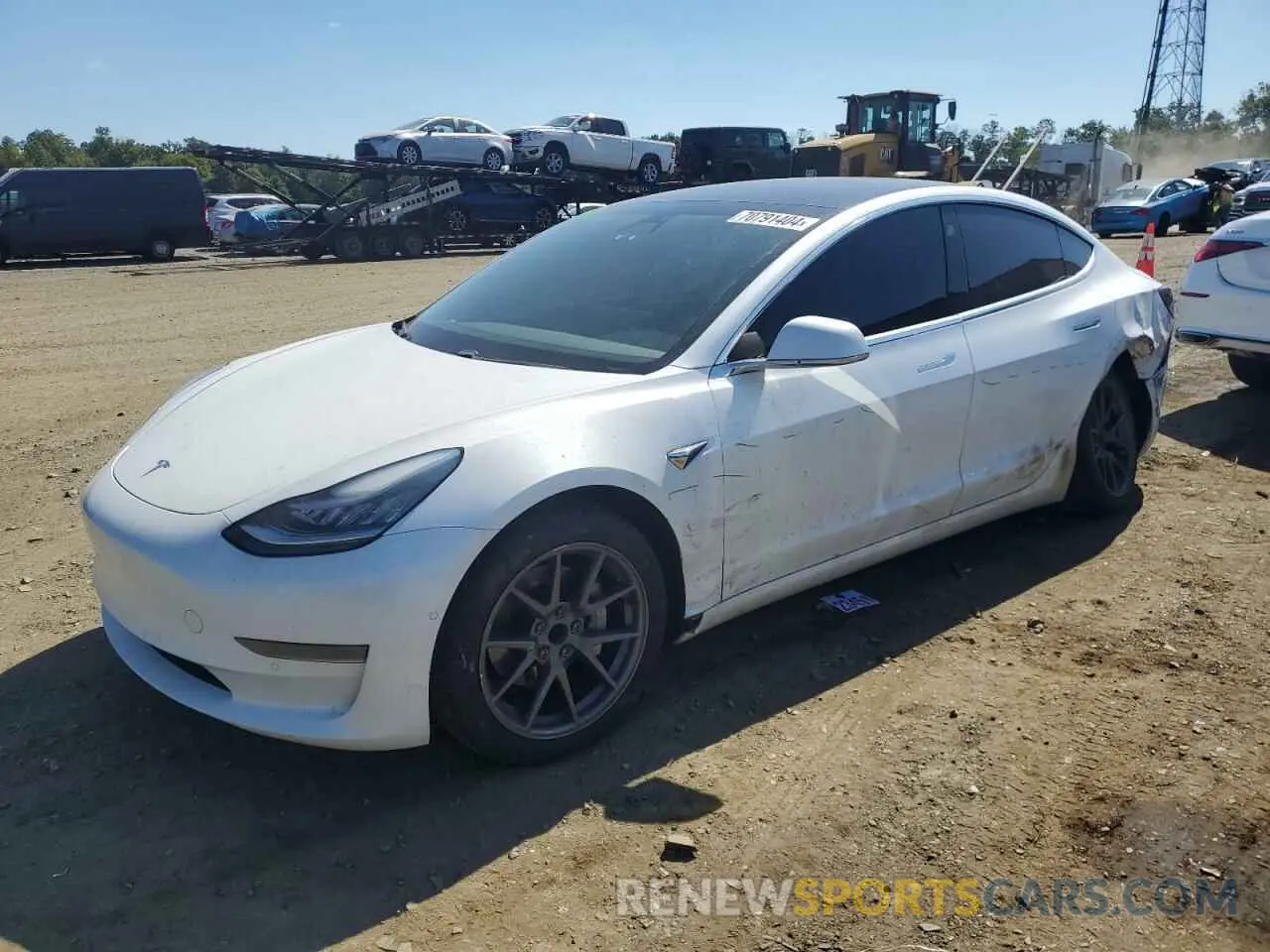 1 Photograph of a damaged car 5YJ3E1EA7KF484288 TESLA MODEL 3 2019