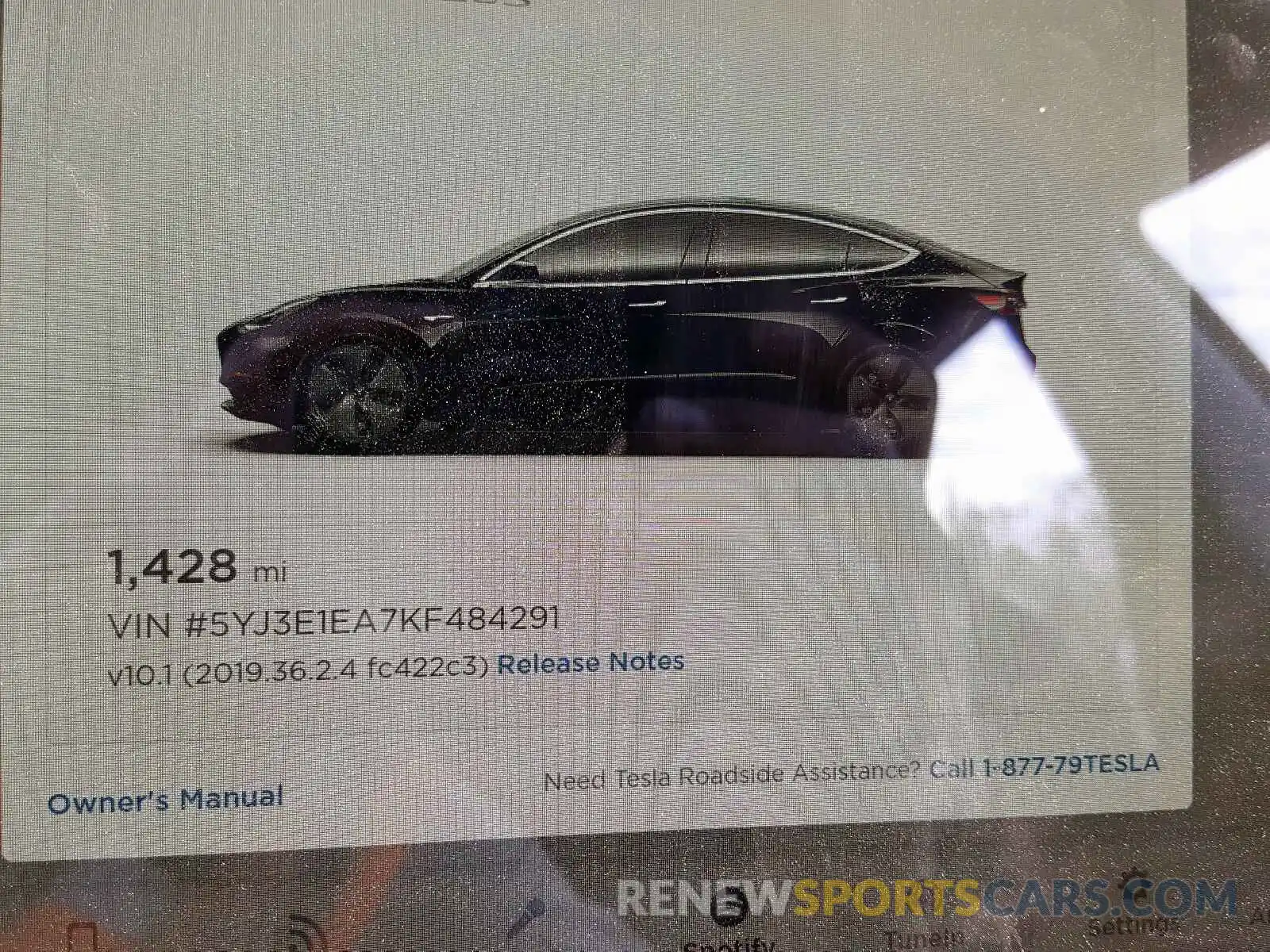 8 Photograph of a damaged car 5YJ3E1EA7KF484291 TESLA MODEL 3 2019