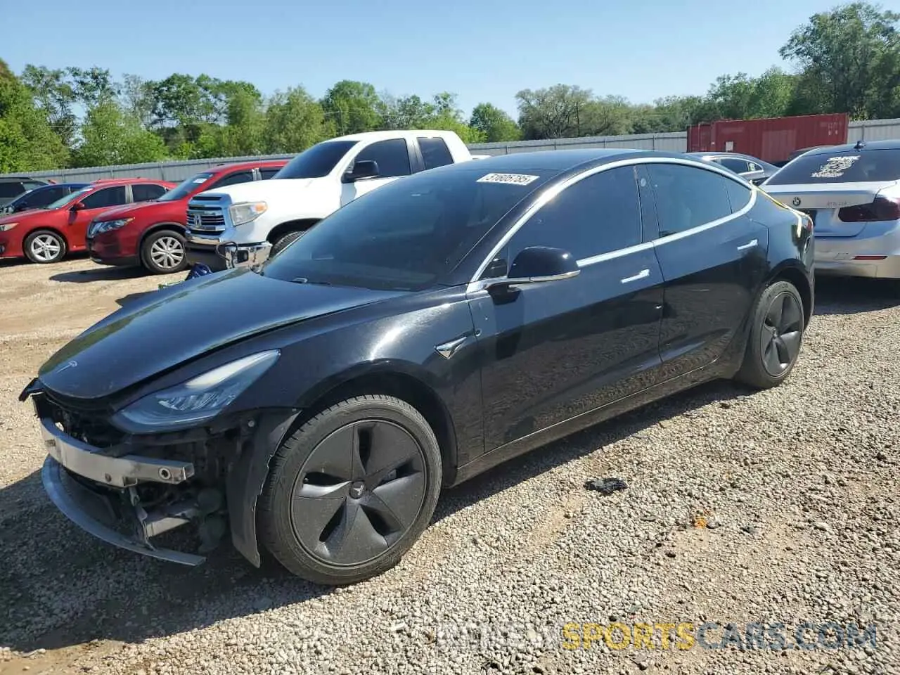 1 Photograph of a damaged car 5YJ3E1EA7KF484369 TESLA MODEL 3 2019