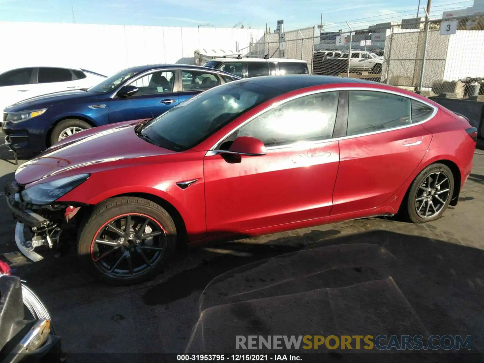 2 Photograph of a damaged car 5YJ3E1EA7KF484548 TESLA MODEL 3 2019