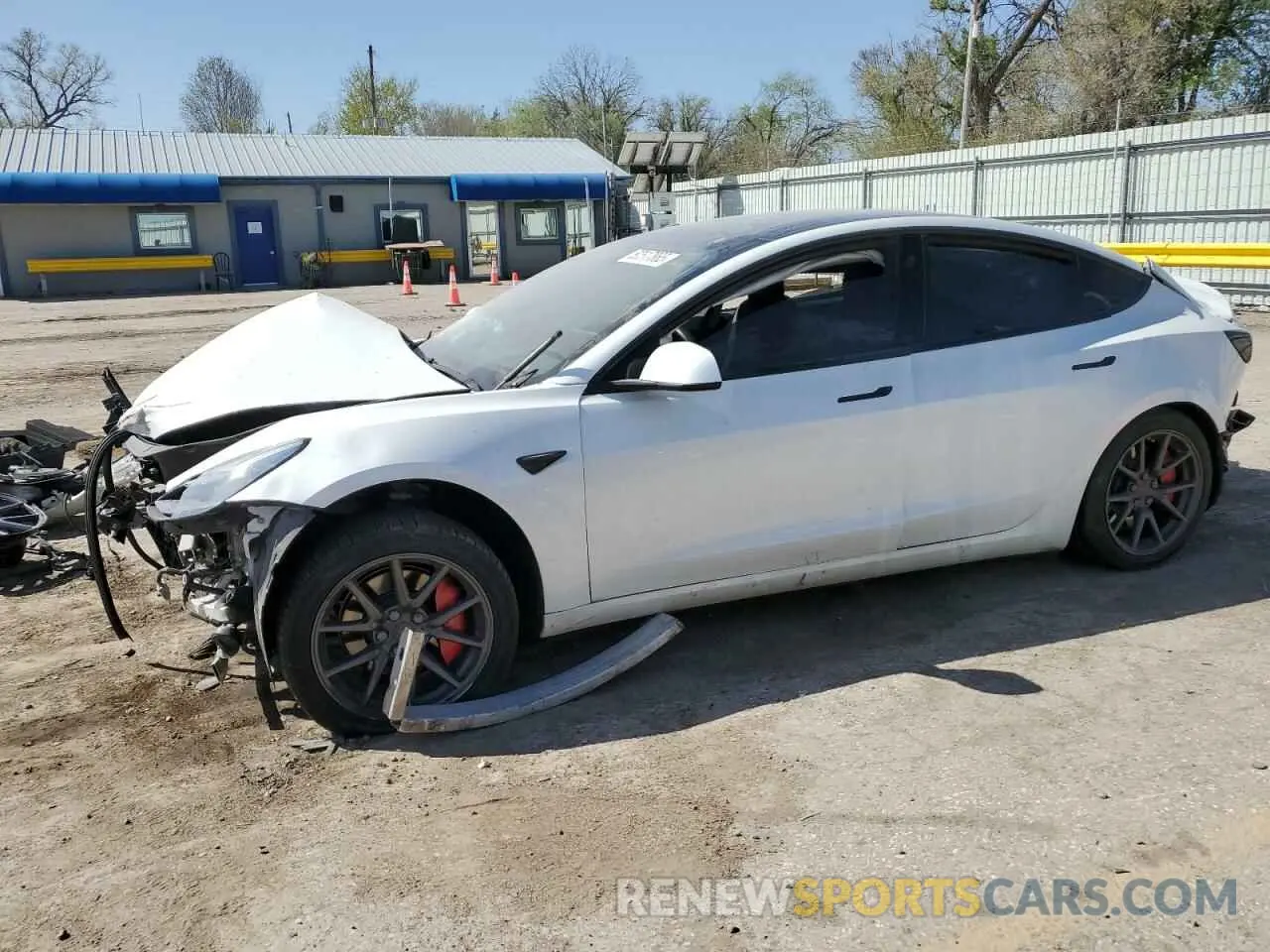 1 Photograph of a damaged car 5YJ3E1EA7KF484596 TESLA MODEL 3 2019