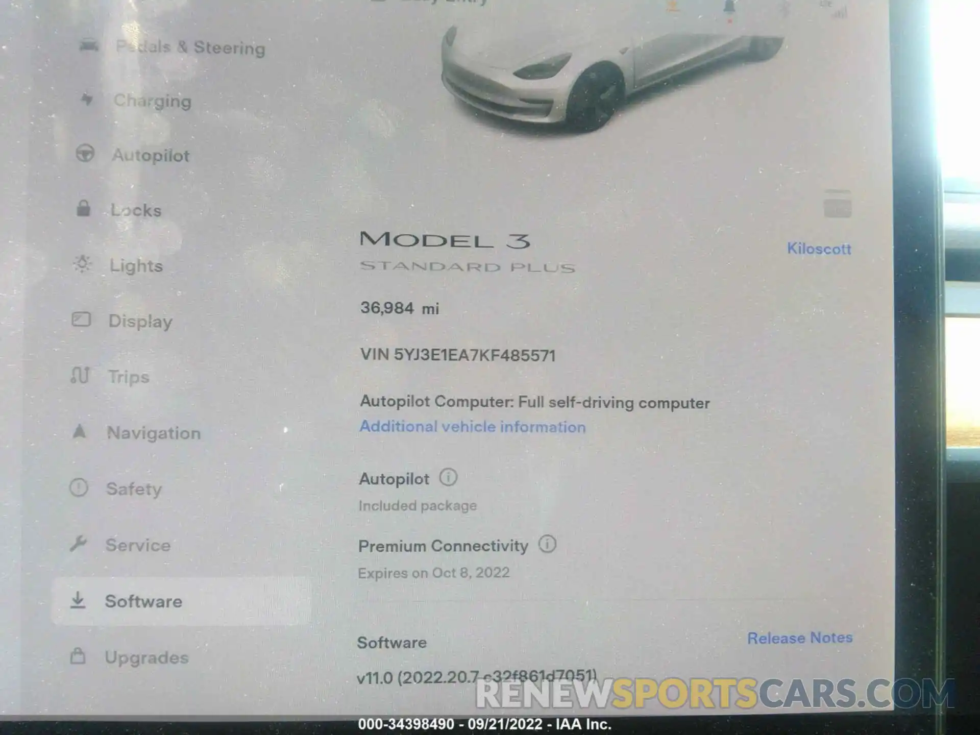 7 Photograph of a damaged car 5YJ3E1EA7KF485571 TESLA MODEL 3 2019