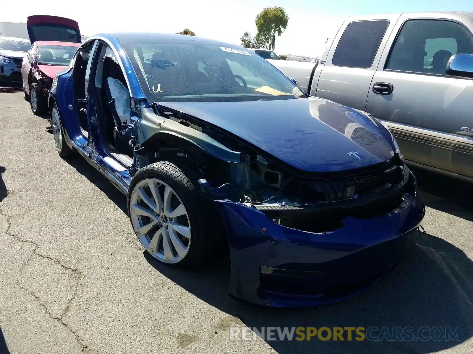 1 Photograph of a damaged car 5YJ3E1EA7KF495338 TESLA MODEL 3 2019