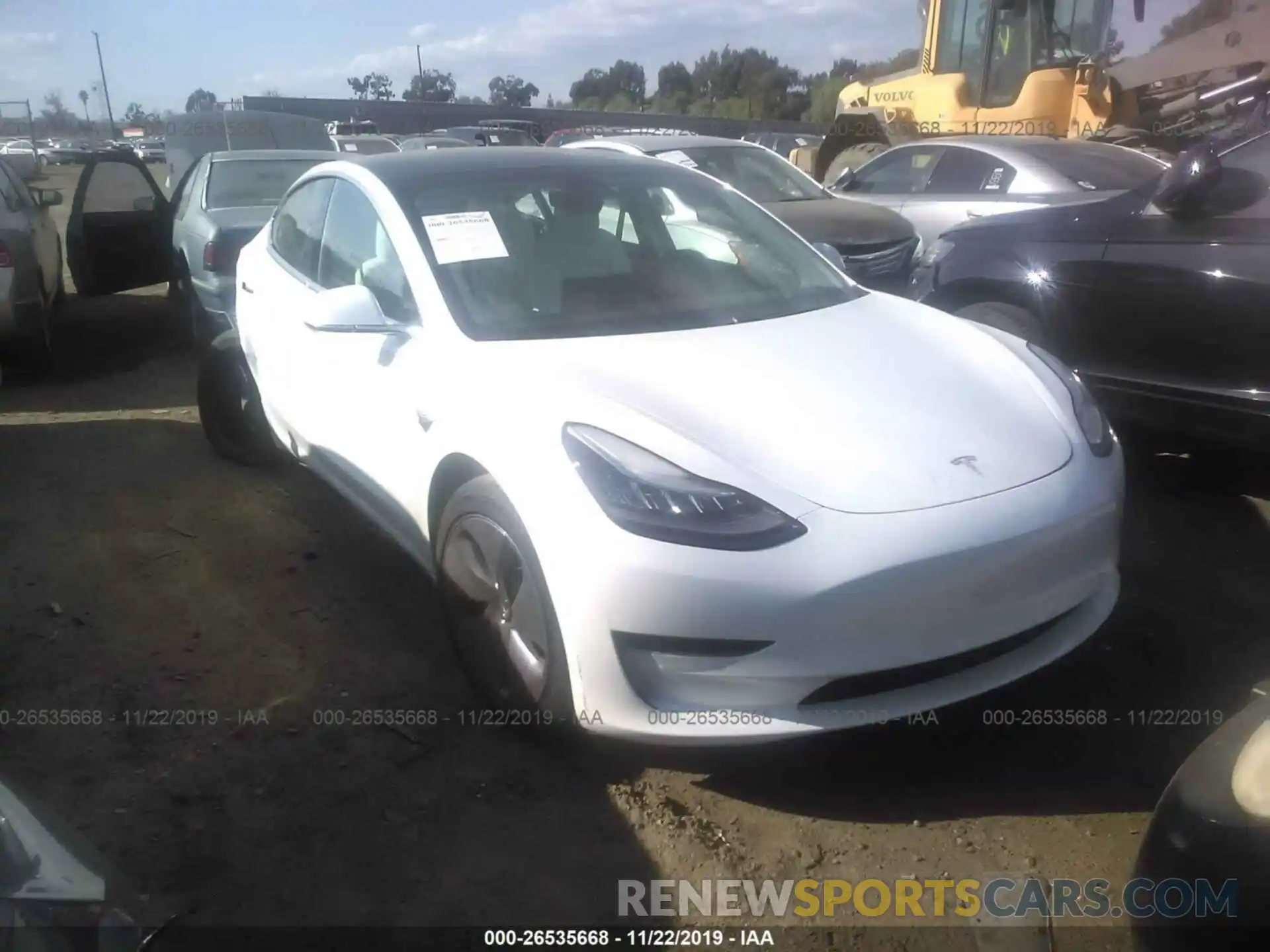 1 Photograph of a damaged car 5YJ3E1EA7KF509304 TESLA MODEL 3 2019