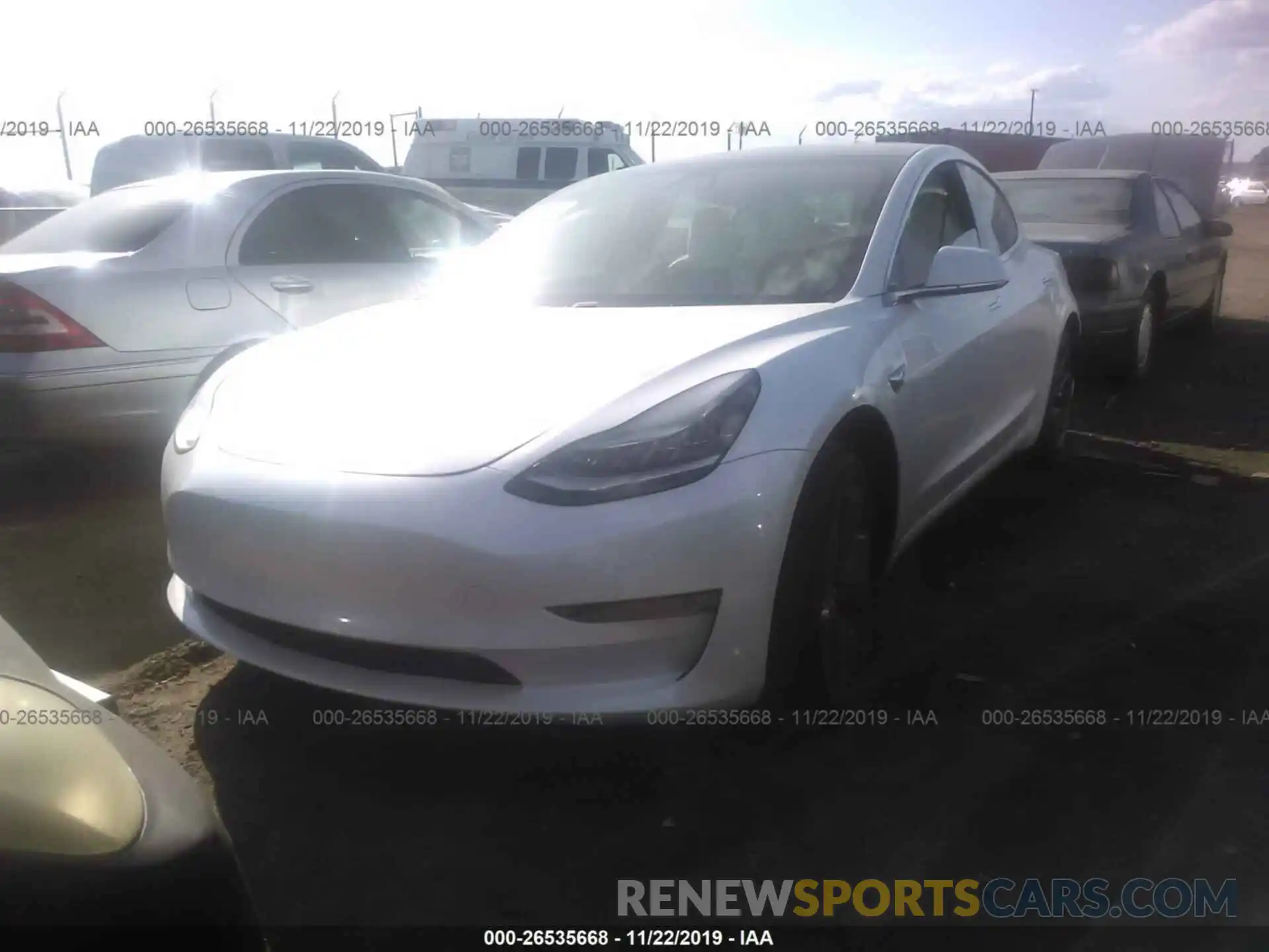 2 Photograph of a damaged car 5YJ3E1EA7KF509304 TESLA MODEL 3 2019