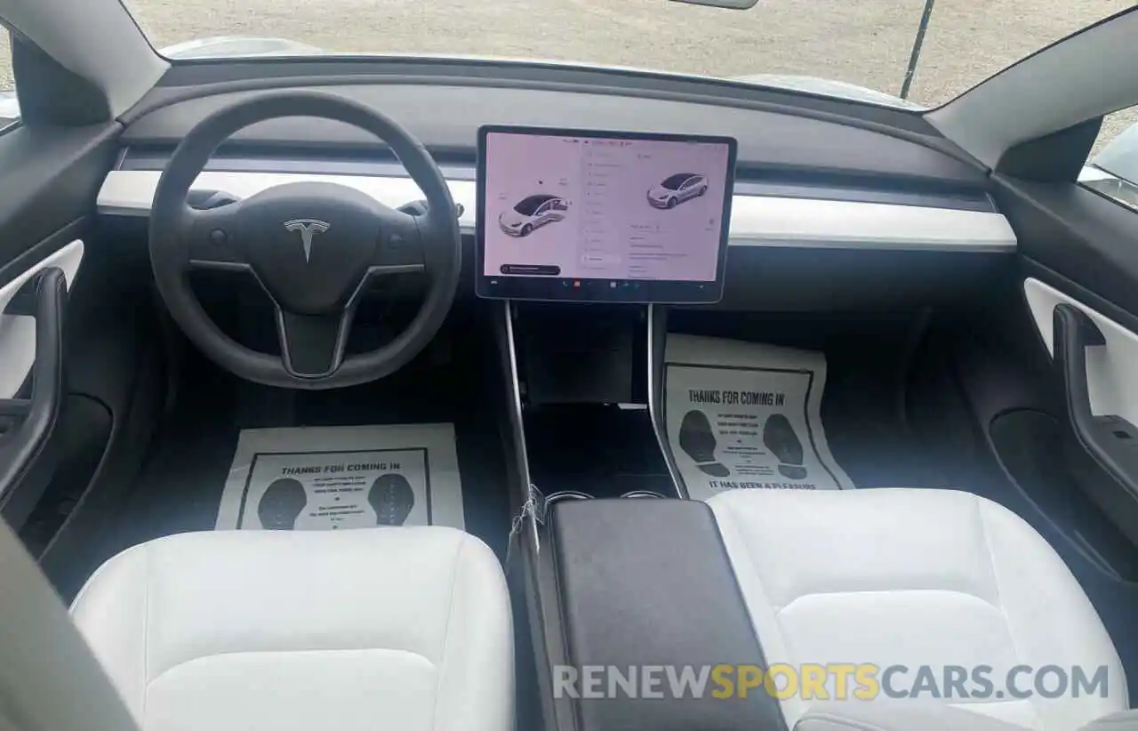 9 Photograph of a damaged car 5YJ3E1EA7KF509772 TESLA MODEL 3 2019