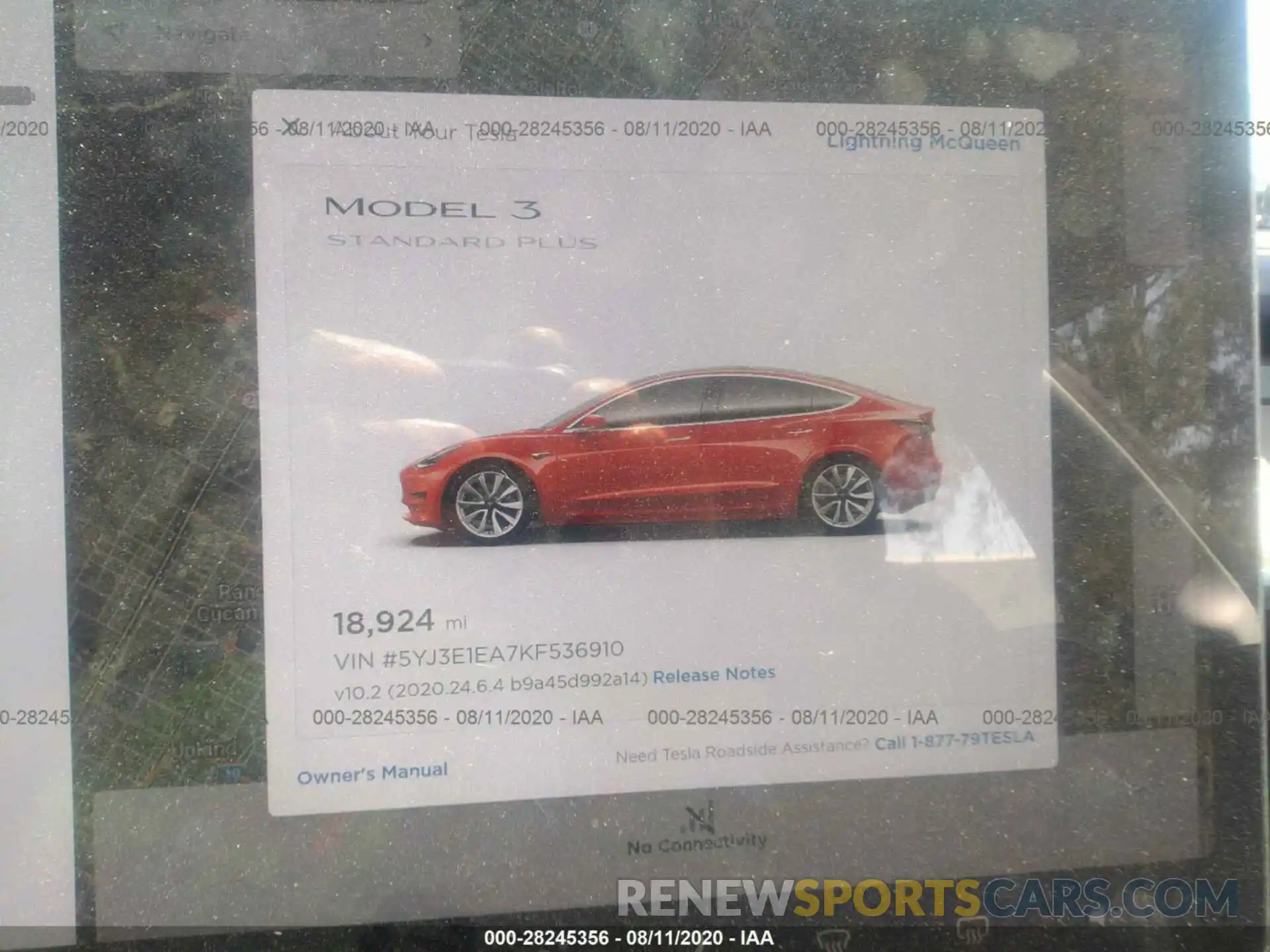 7 Photograph of a damaged car 5YJ3E1EA7KF536910 TESLA MODEL 3 2019