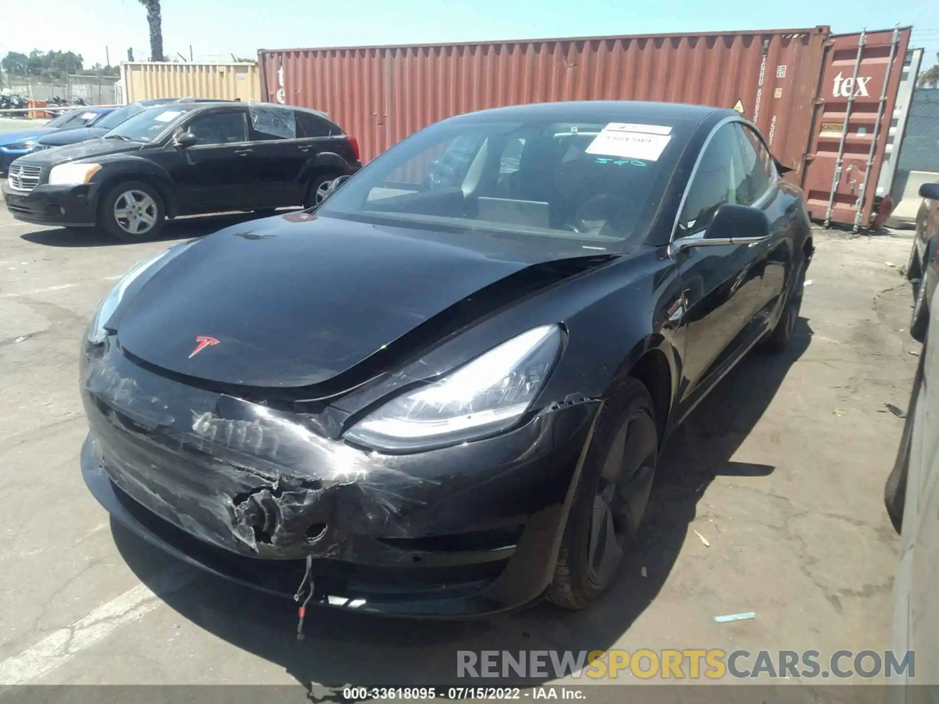 2 Photograph of a damaged car 5YJ3E1EA8KF196926 TESLA MODEL 3 2019